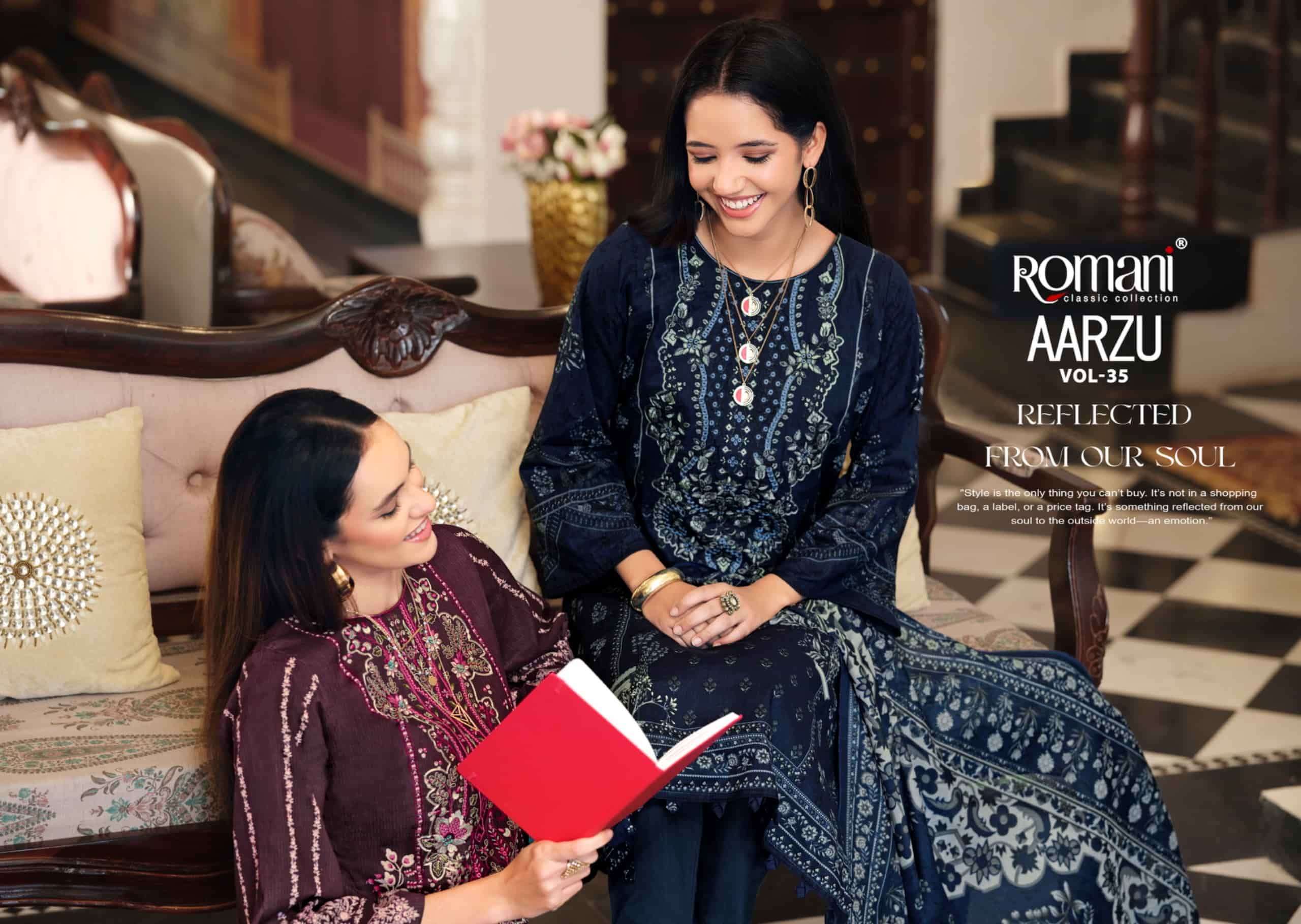 Romani Aarzu Vol 35 Fancy Cotton Dress Material view 12