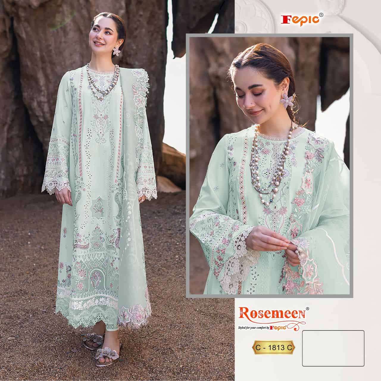 Fepic C 1813 Colors Latest exclusive Designer Cotton Embroidered Dress Collection view 4
