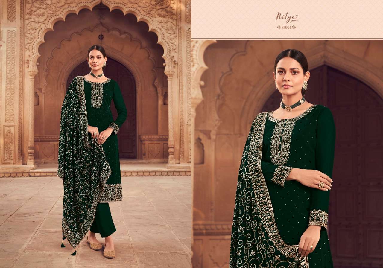LT Fabrics nitya Vol 185 Party Wear georgette Straight Suit Collection view 8