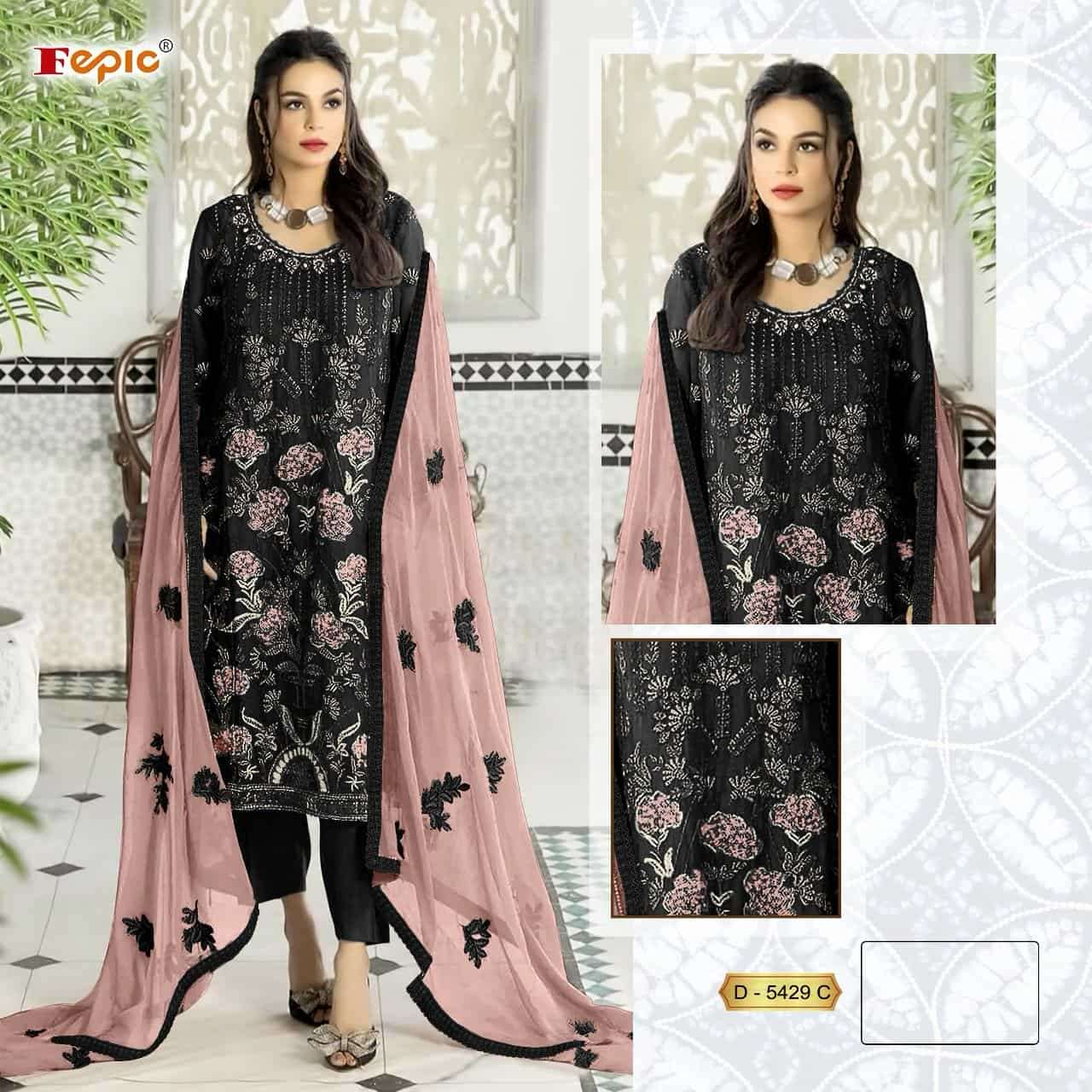 Fepic Rosemeen Embroidered Georgette Salwar Suit view 2