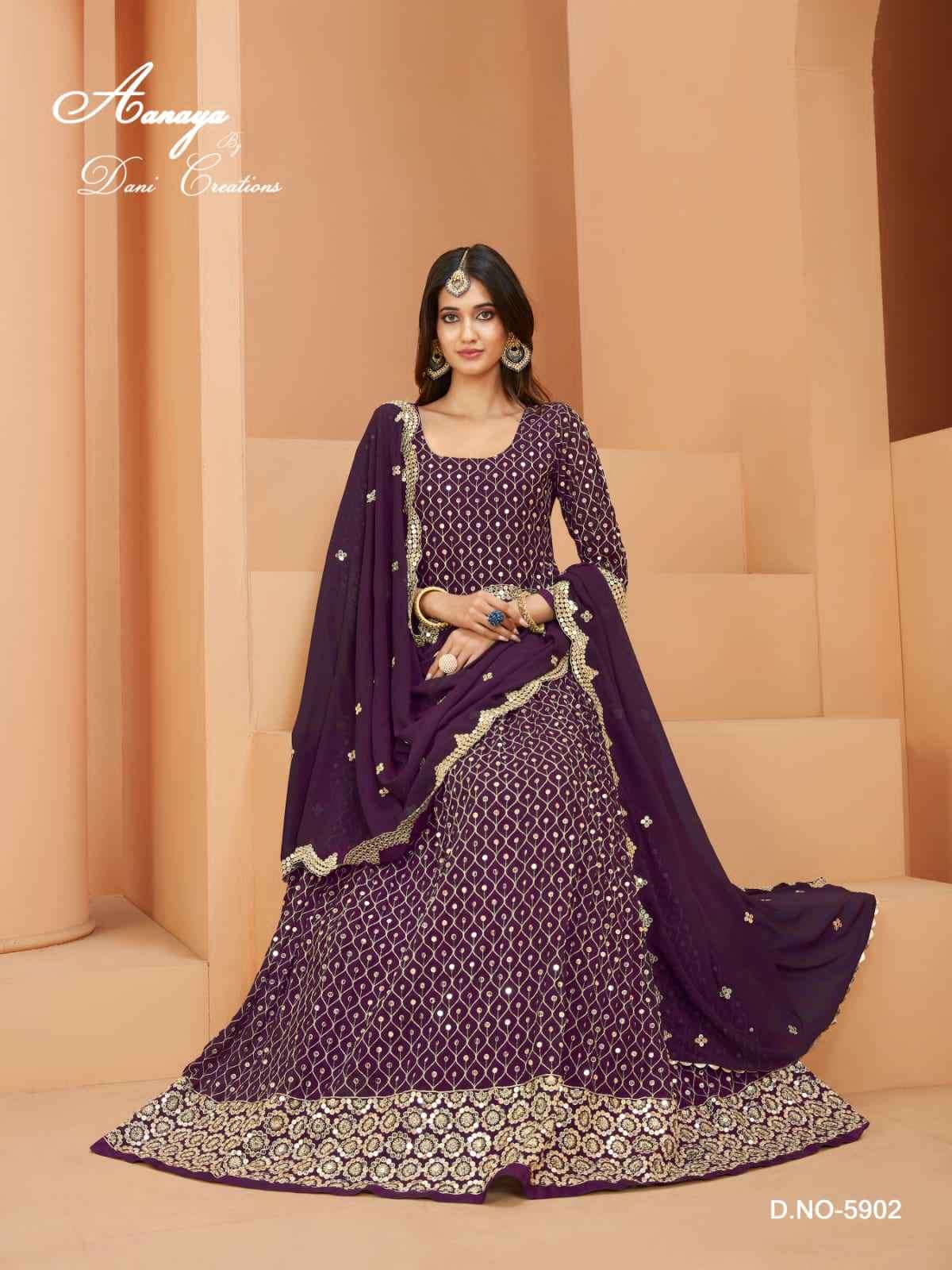 Aanaya Vol 159 Fancy Work Wedding Collection Anarkali Gown New Arrivals view 7