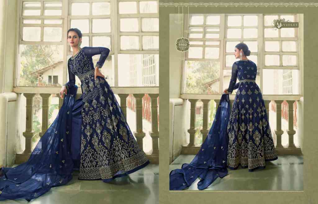 Swagat Violet Designer Anarkali Gown view 9