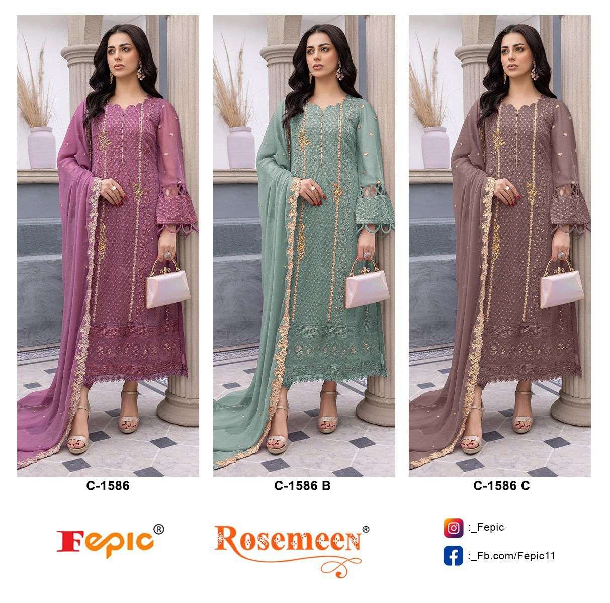 Fepic C 1586 Colors Exclusive Fancy Designer Suit Wholasaler view 7