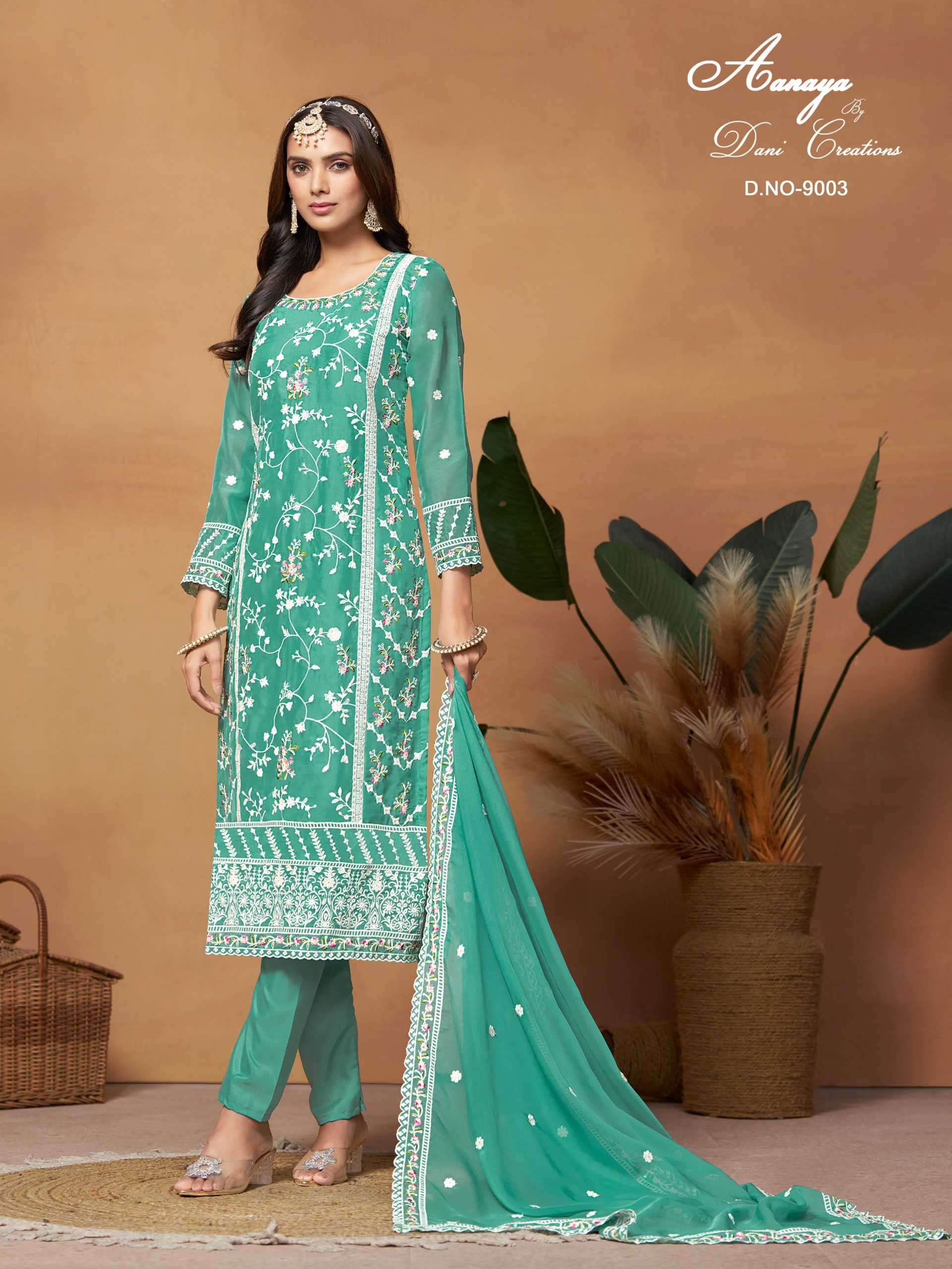 Aanaya Vol 190 9001 To 9004 Designer Work Organza Dress view 6