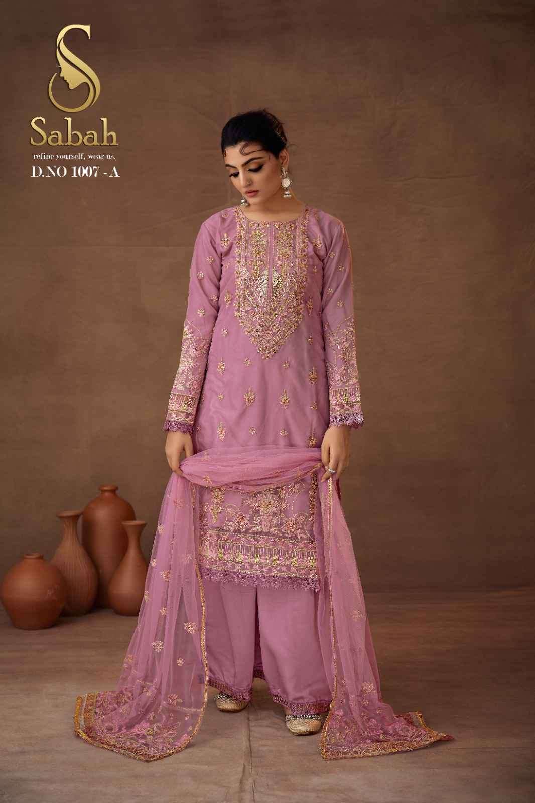 Fk Fashion Sabah Siya Fancy Organza Designer Ladies Suit Partywear Collection view 15