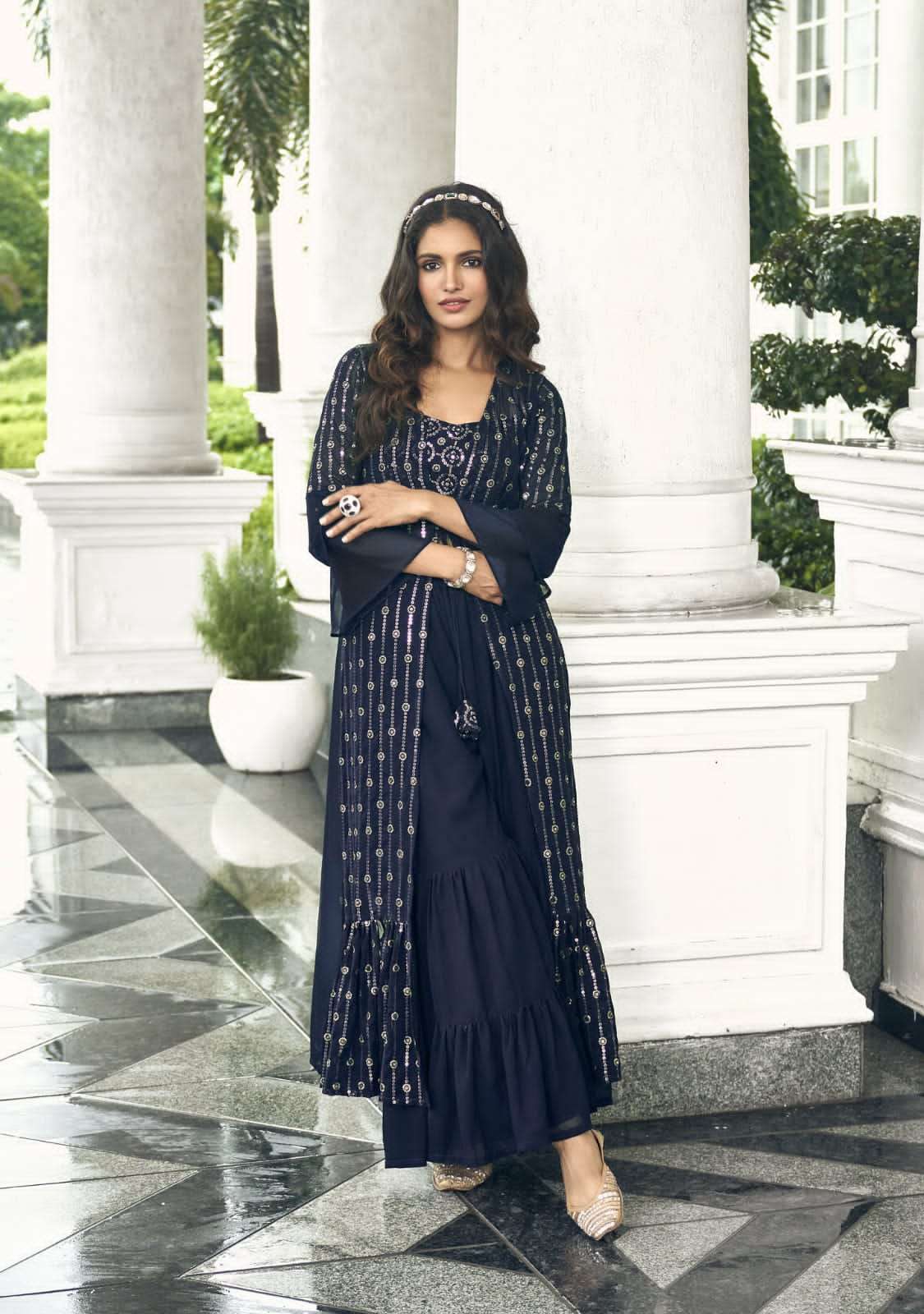 Shreematee Nuqat Partywear Shurg Style Designer 3 Piece New Arrivals view 11