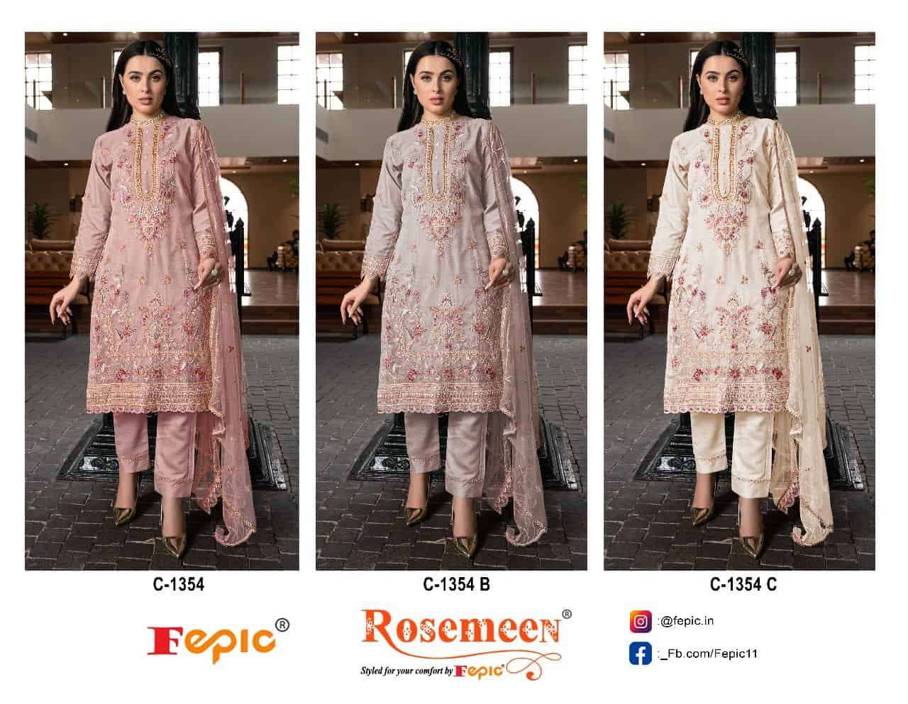Fepic C 1354 Colors Pakistani Festive Wear Style Designer Salwar Suit Exporters view 4