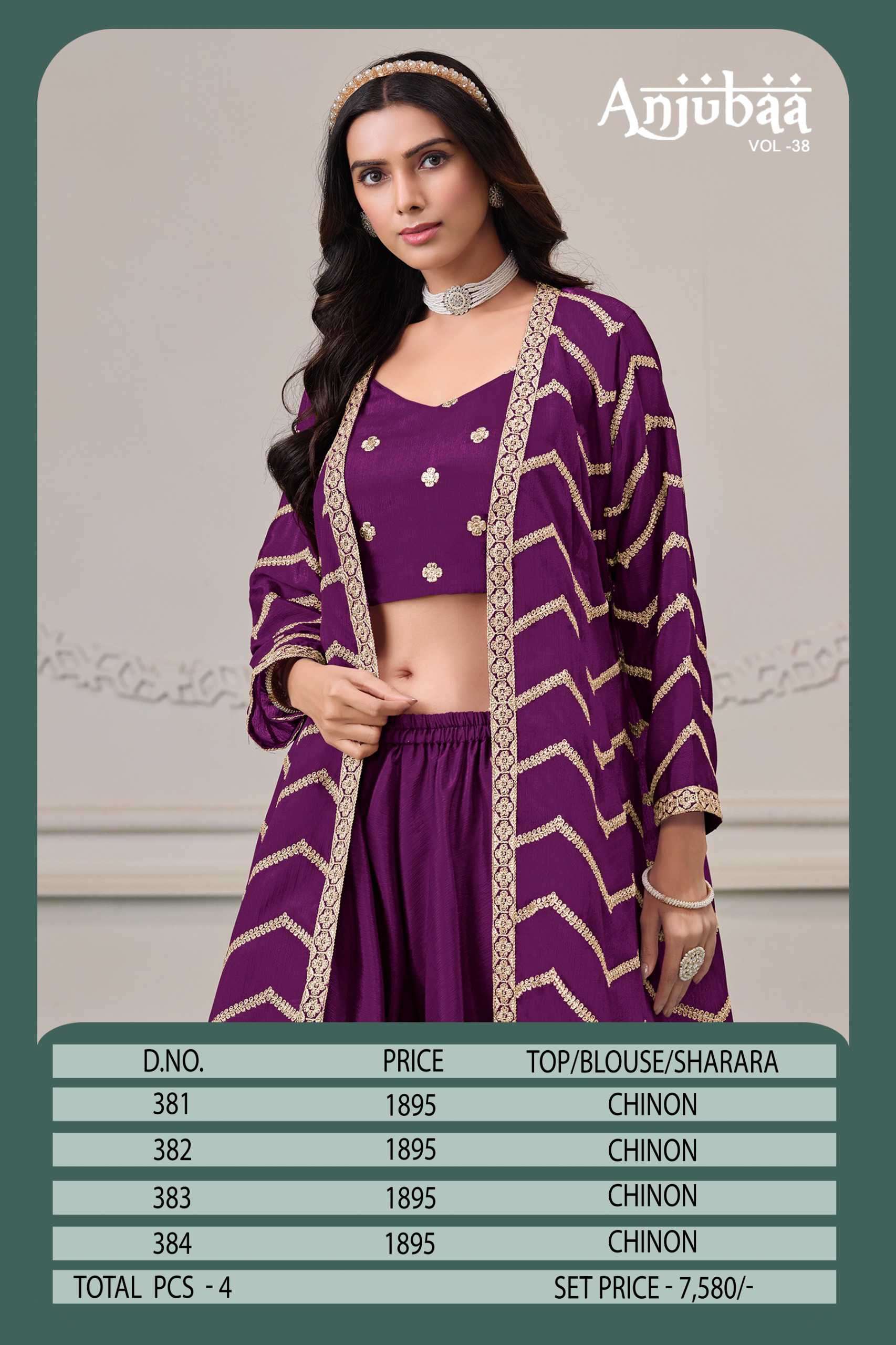 Anjubaa Vol 38 Fancy Designer Indo Western Suit view 9