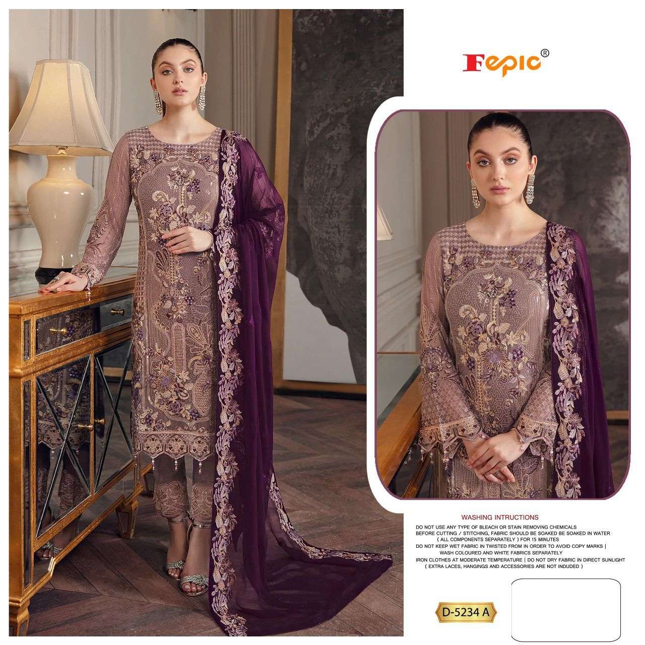 Fepic Rosemeen D-5234 A Pakistani Suit