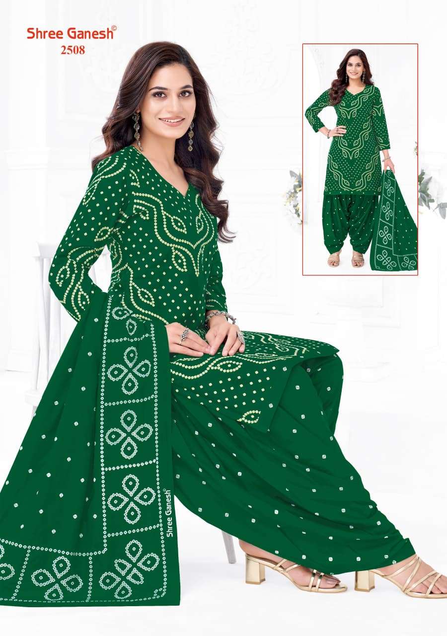Shree Ganesh Bandhani Vol 5 Heavy Cotton Bandhani Suit view 3