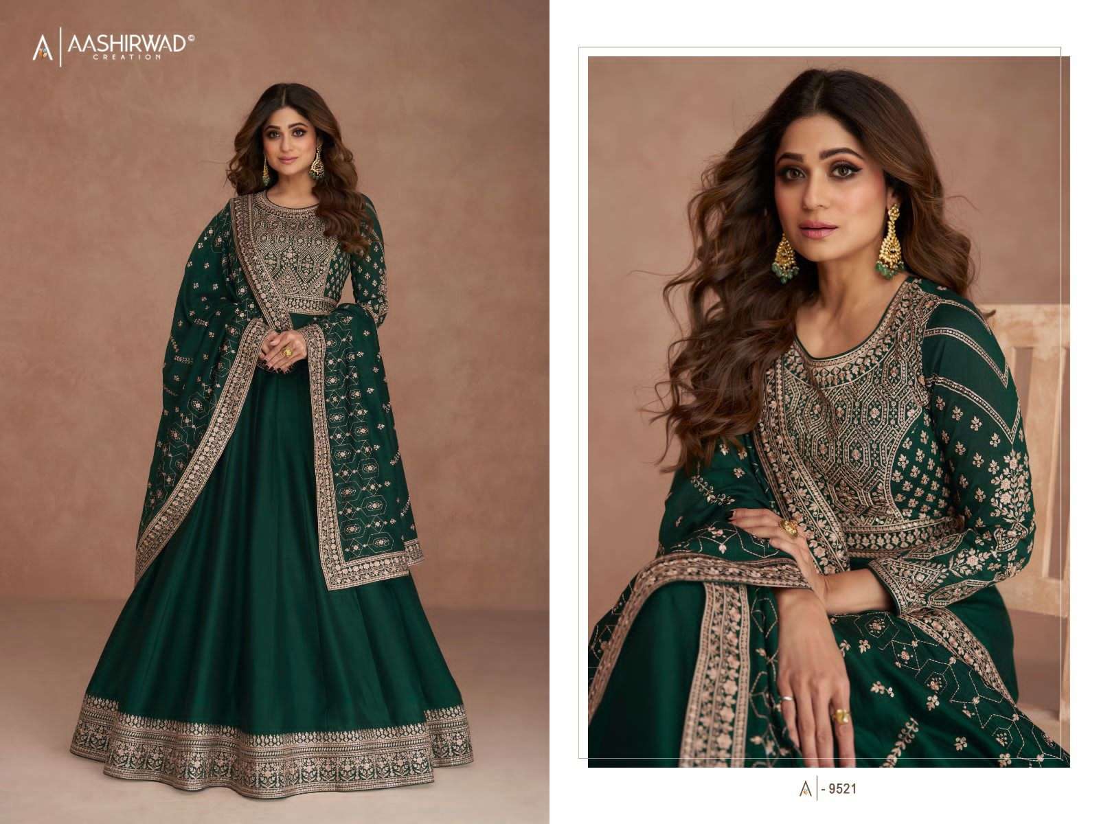 Aashirwad Gulkand Navya Free Size Silk Dress view 11