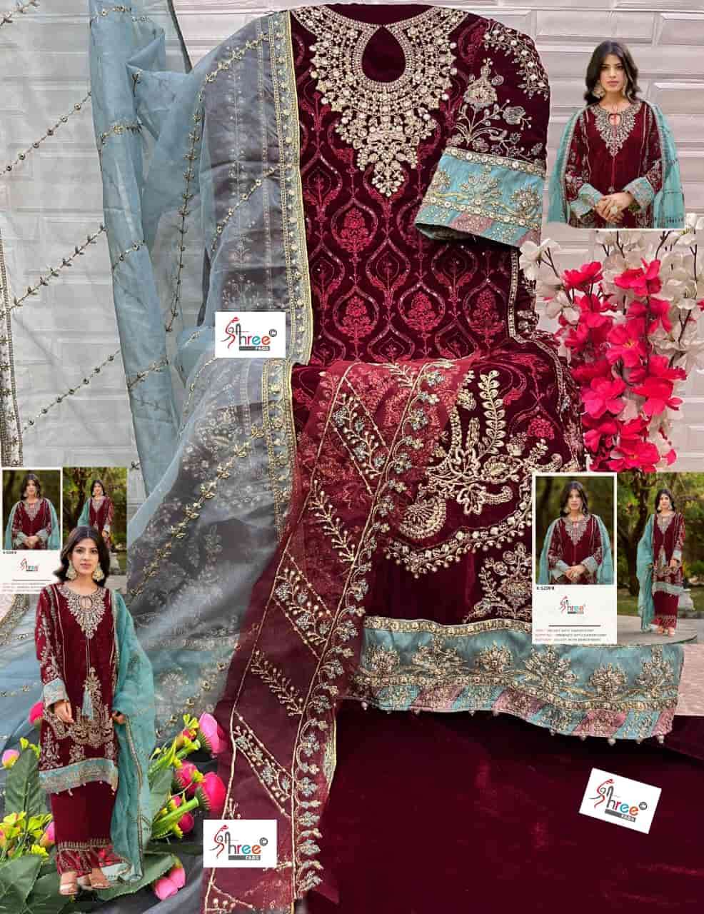 Shree Fabs K 5259 B Pakistani Style Designer Velvet salwar Suit Ensemble view 2