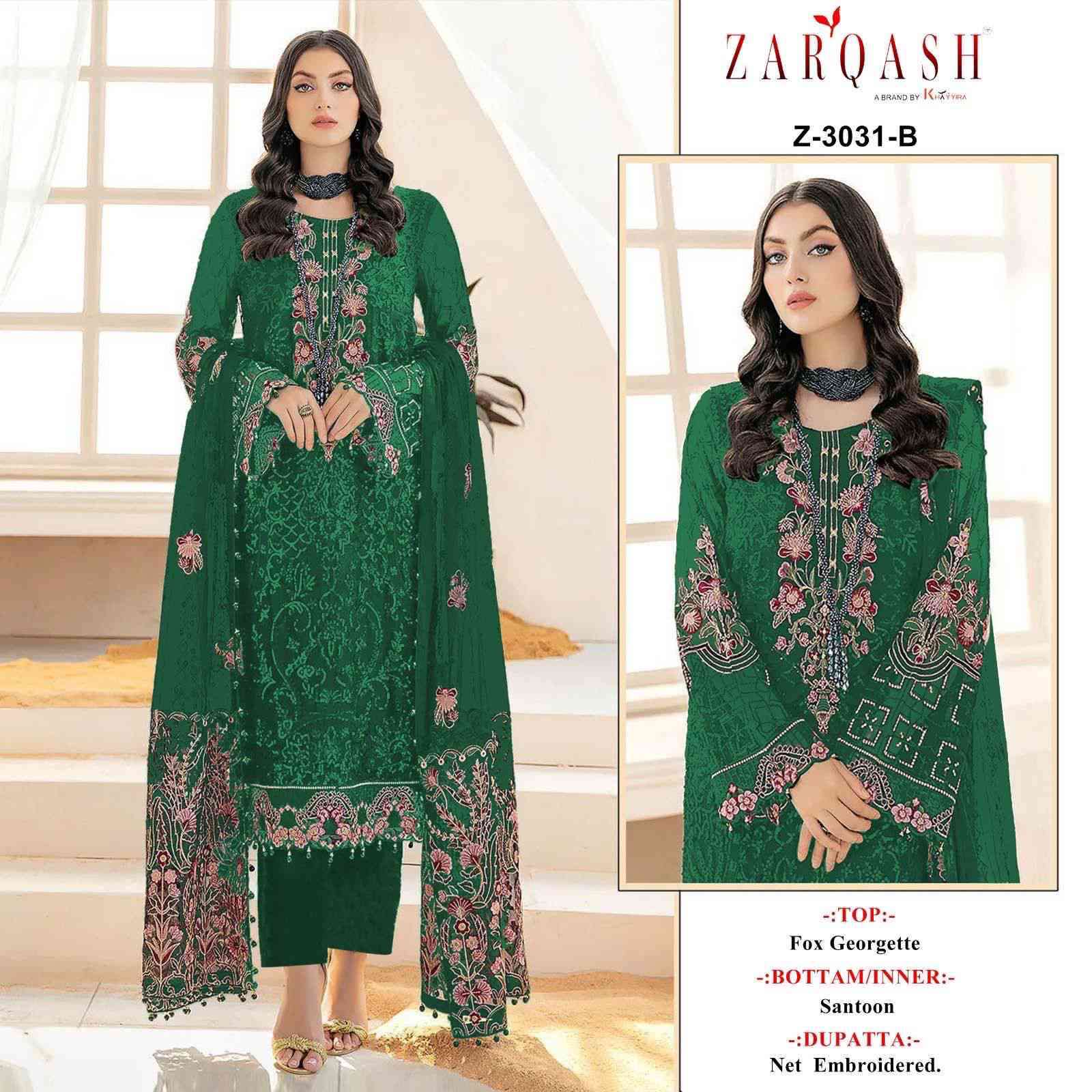 Zarqash Z 3031 Colors Pakistani Suit New Designe Collection view 3