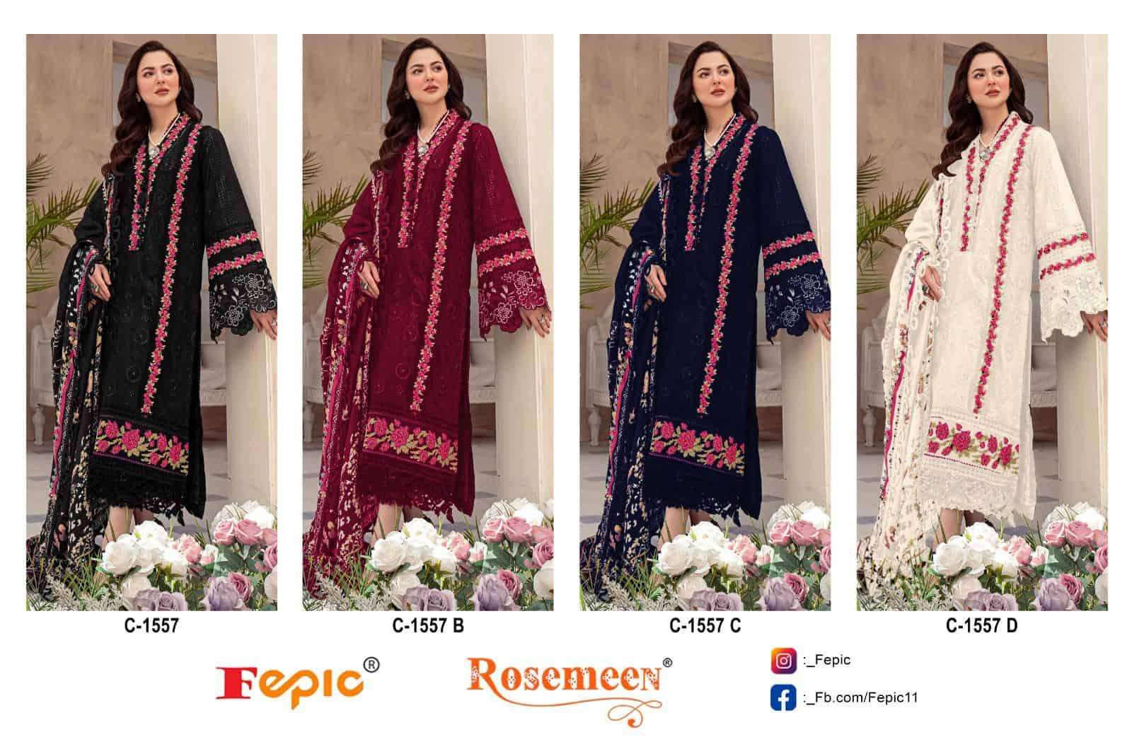 Fepic C 1557 Colors Pakistani Fancy Designer Suit Wholasaler view 9