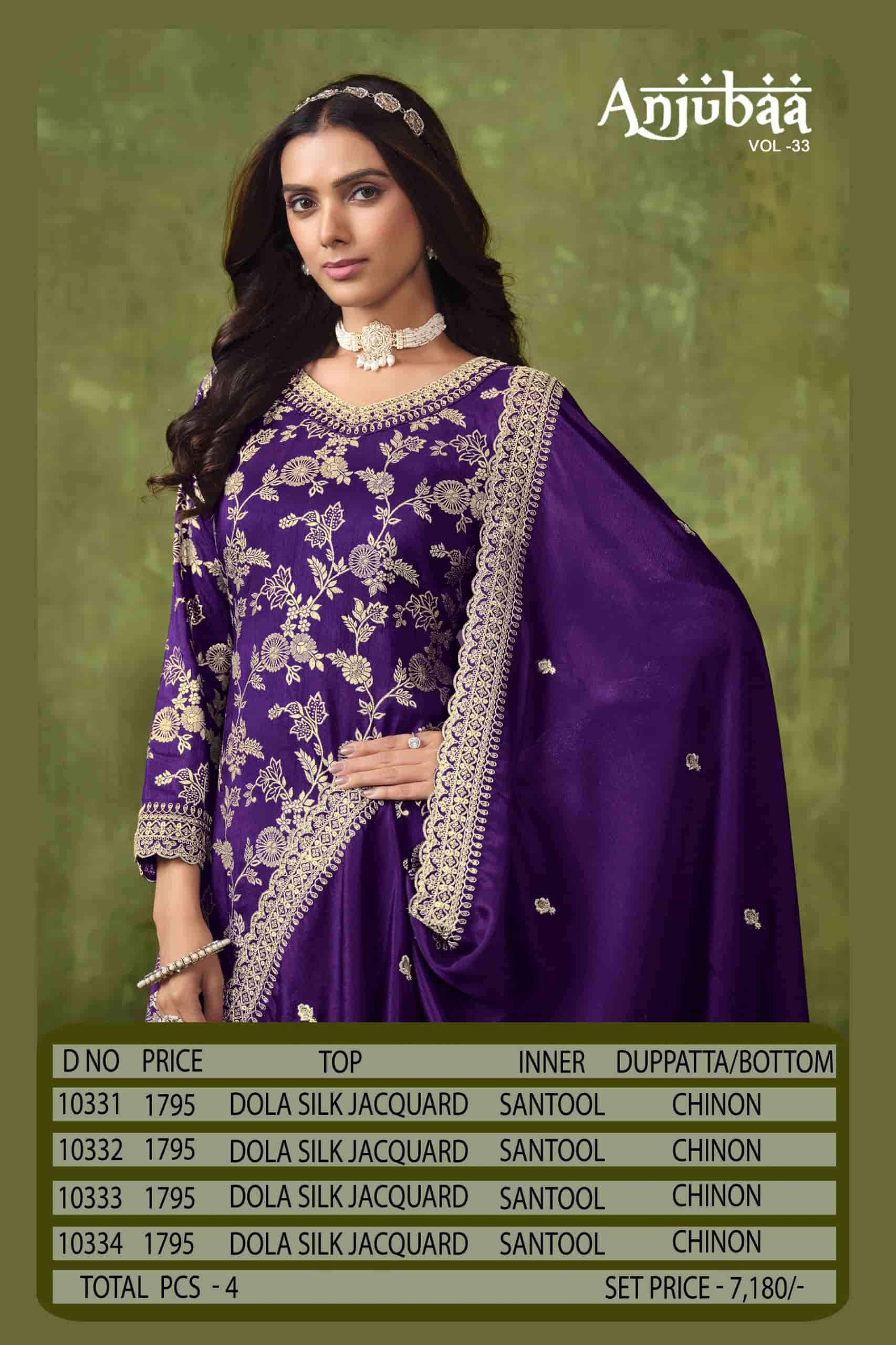 Anjubaa Vol 33 Party Wear Style Designer Sharara Suit Wholesalers view 10