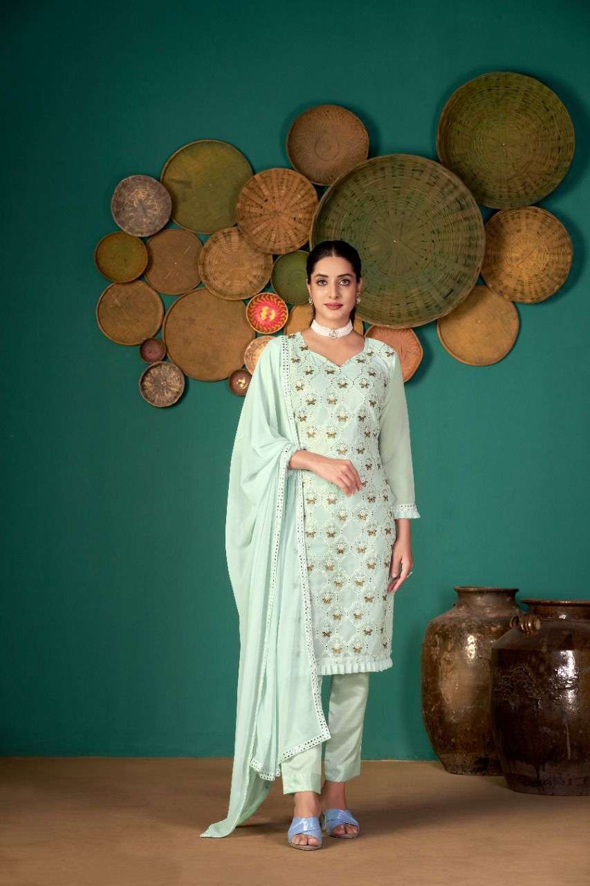 Zeeya Ruhani Faux Georgette Party Salwar Suit view 18