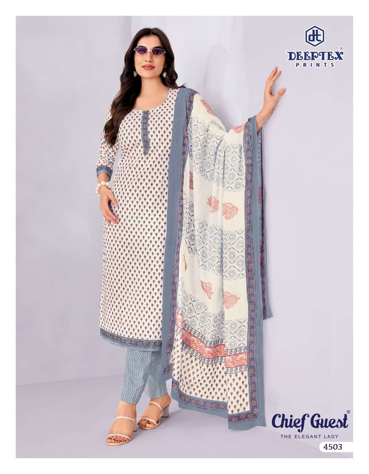 Deeptex Chief Guest Vol 45 Unstitch Cotton Salwar Suit view 11