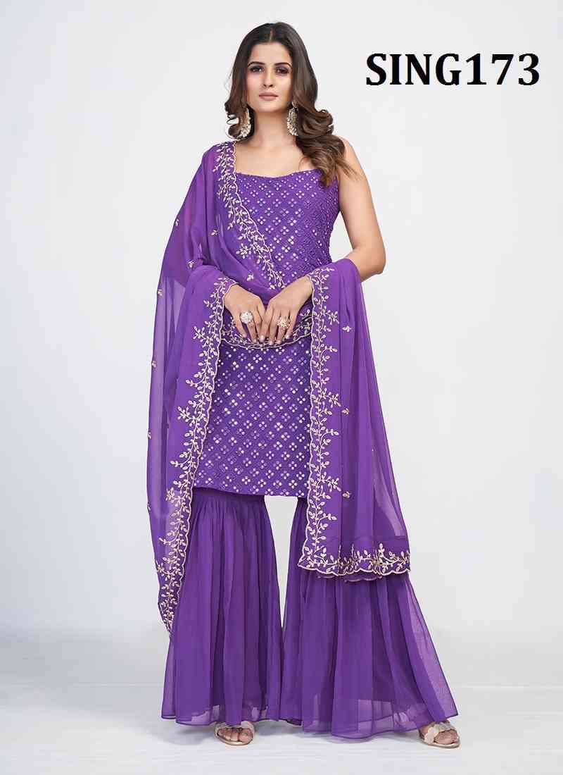 Arya Sing173 Designer Partywear Sharara Dress New Collection view 8