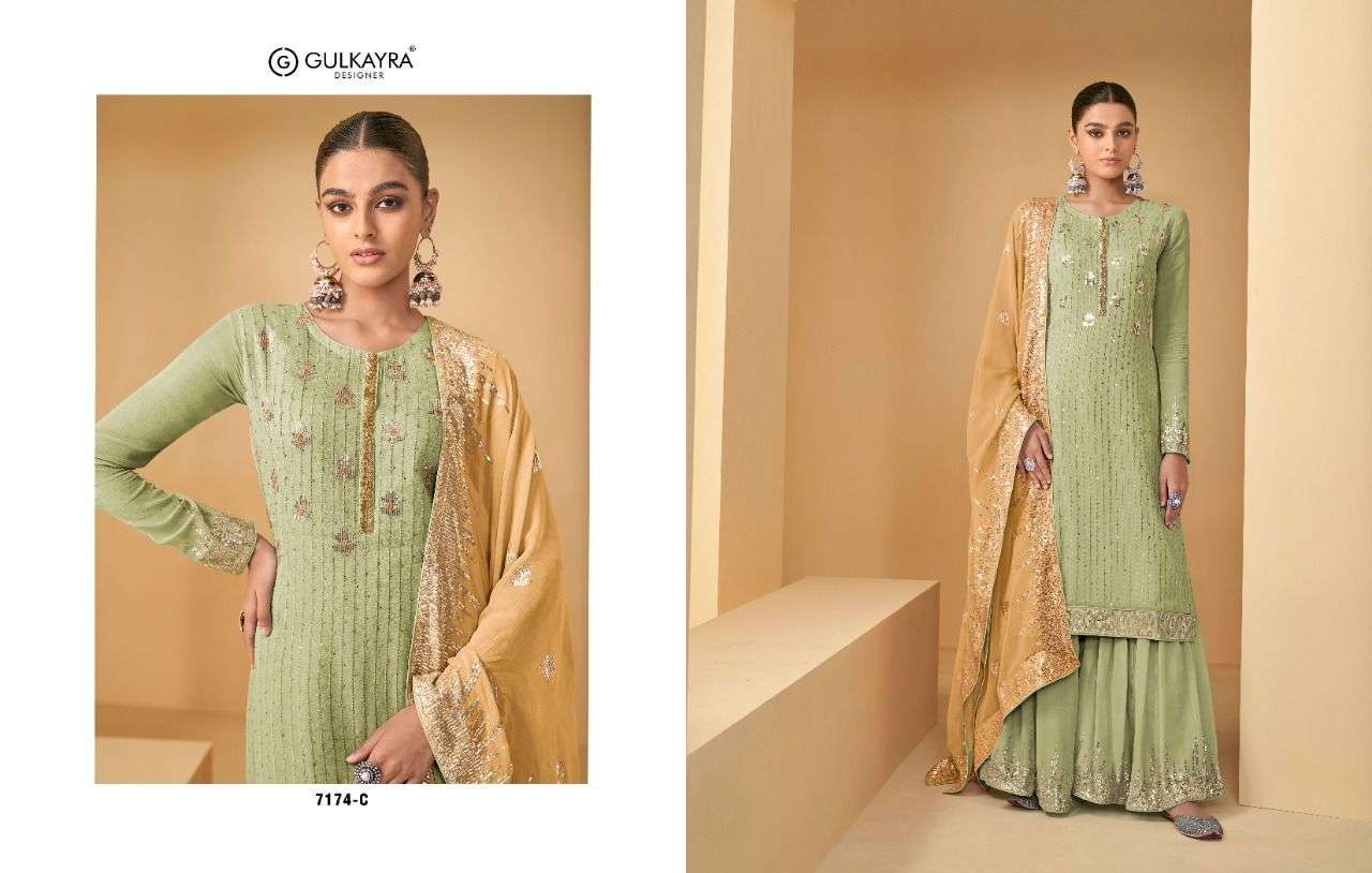Gulkayra Jhilmil 7174 Colors Designer Gharara Sharara Dress Latest Collection view 5