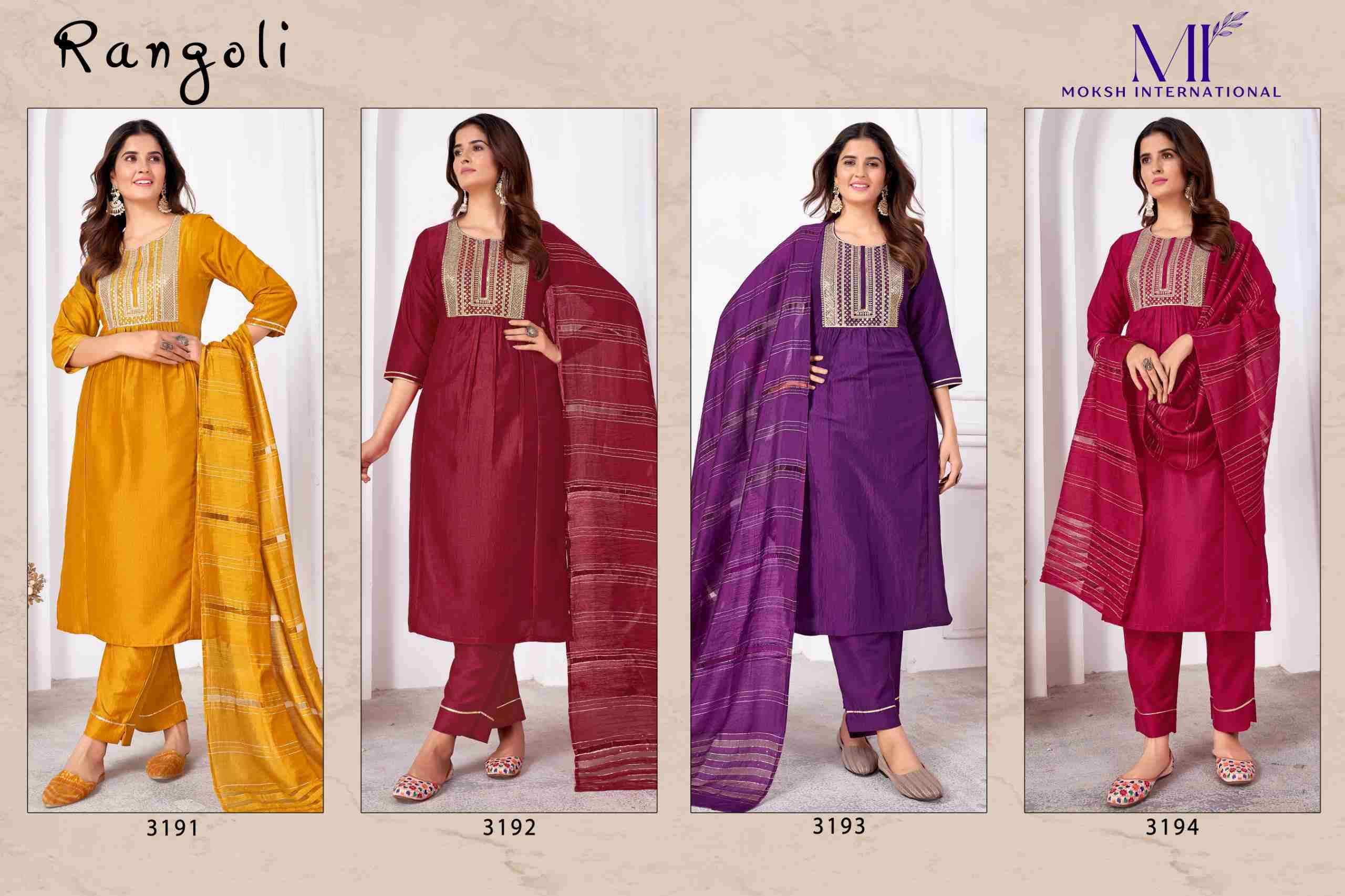 Moksh Rangoli Vol 1 Festive Wear 3 Piece Pair Stylish Collection view 9