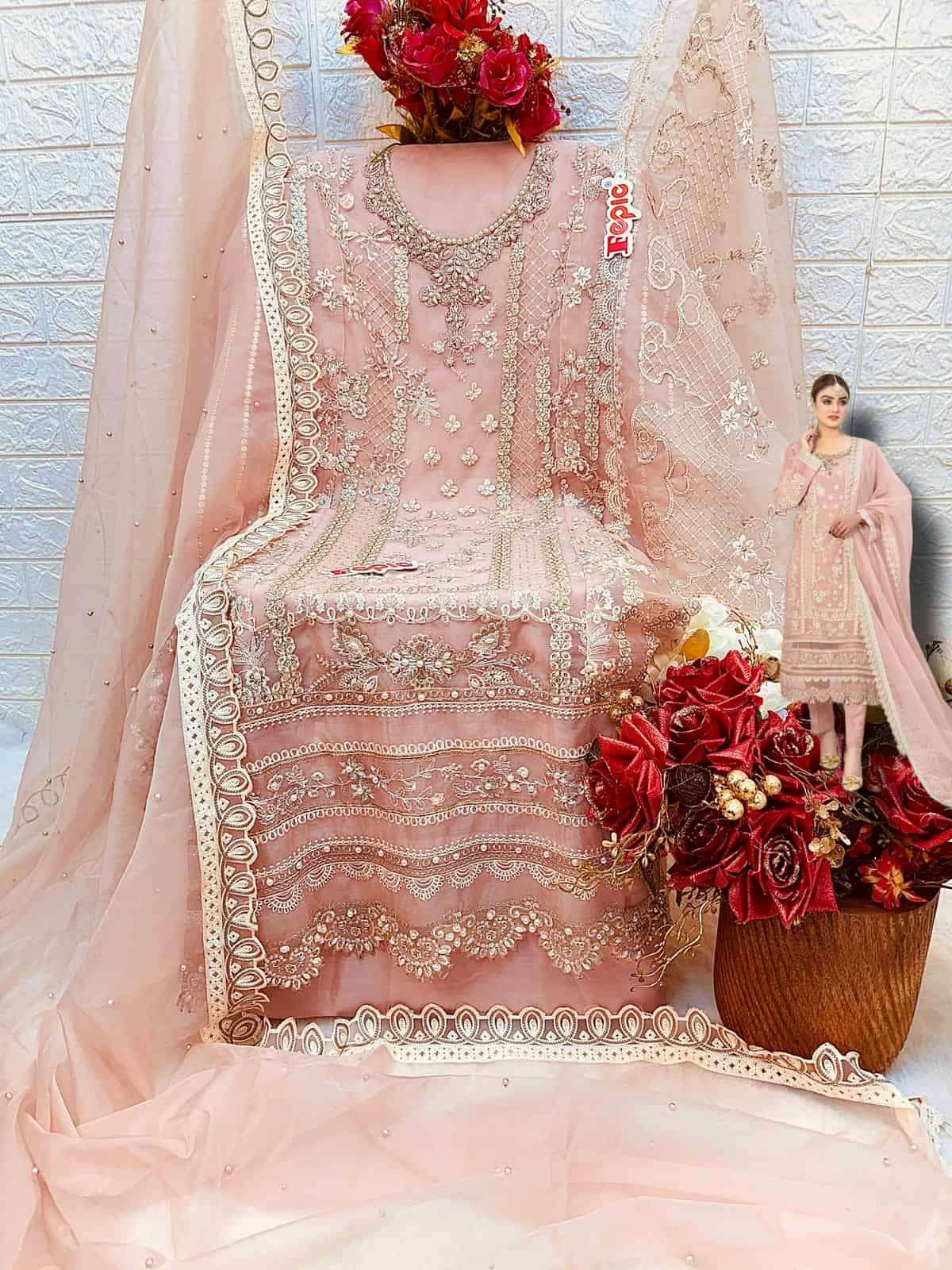 Fepic C 1593 Colors Party Wear Style Heavy Designer Pakistani Suit Wholesalers view 9