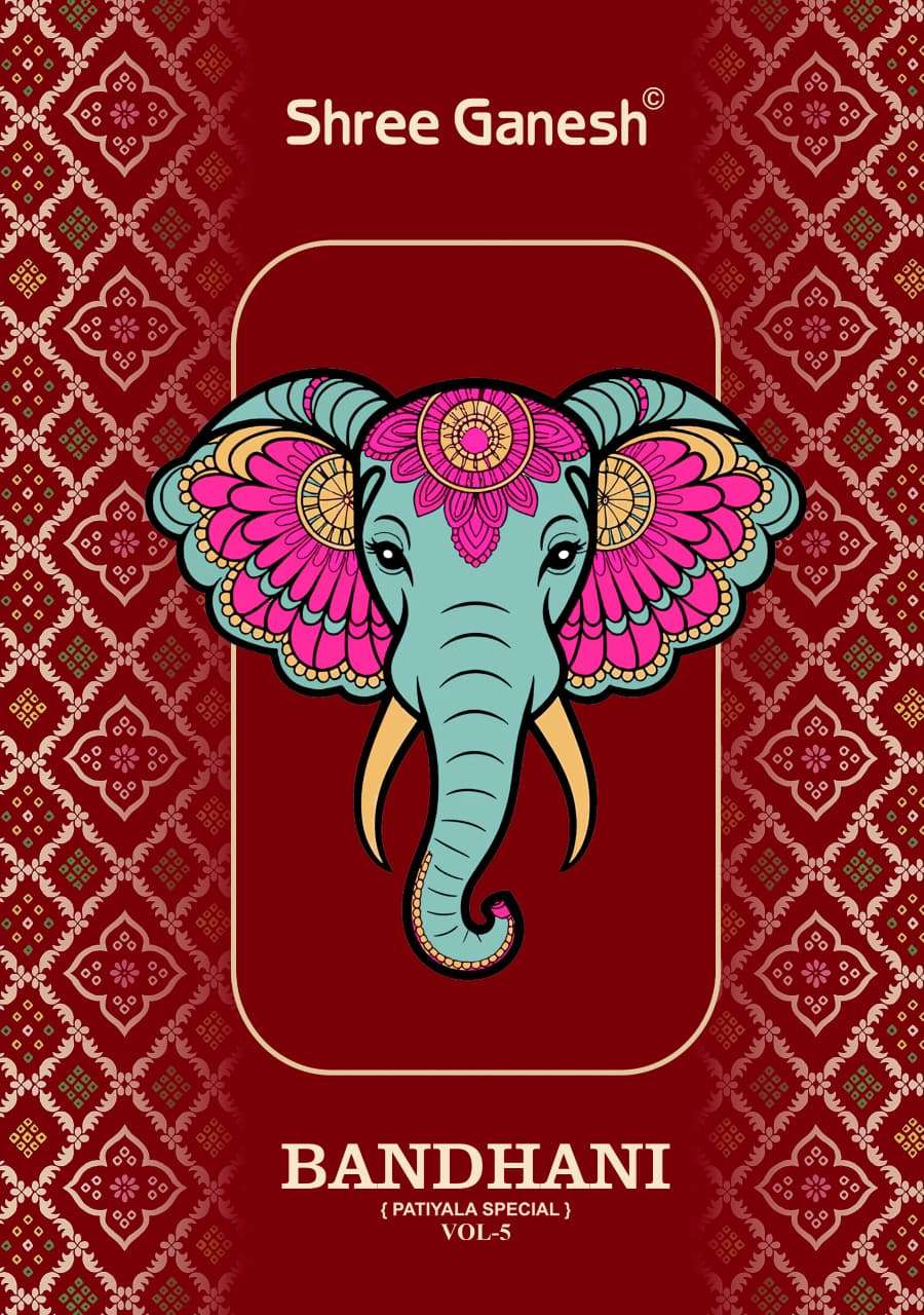 Shree Ganesh Bandhani Vol 5 Heavy Cotton Bandhani Suit