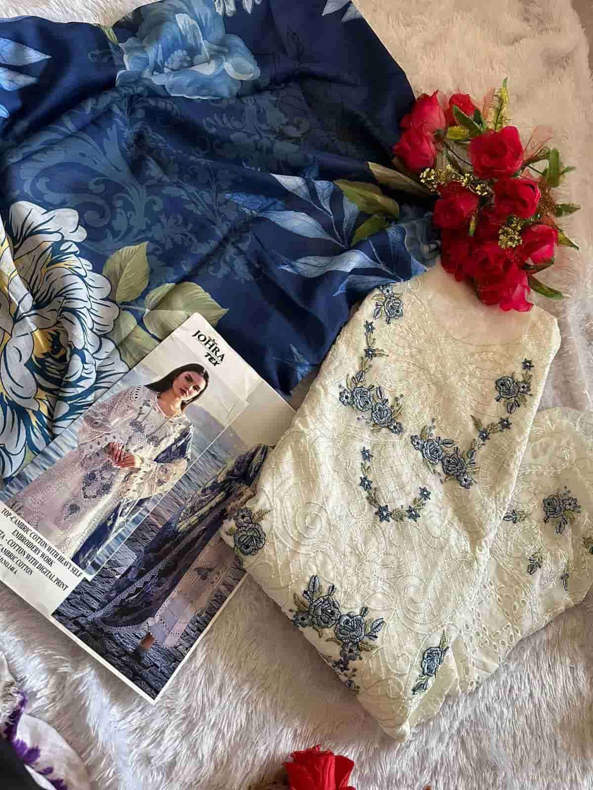 Johra Tex 148 Colors Pakistani Designer Embroidered Cotton Salwar Kameez Collection view 4