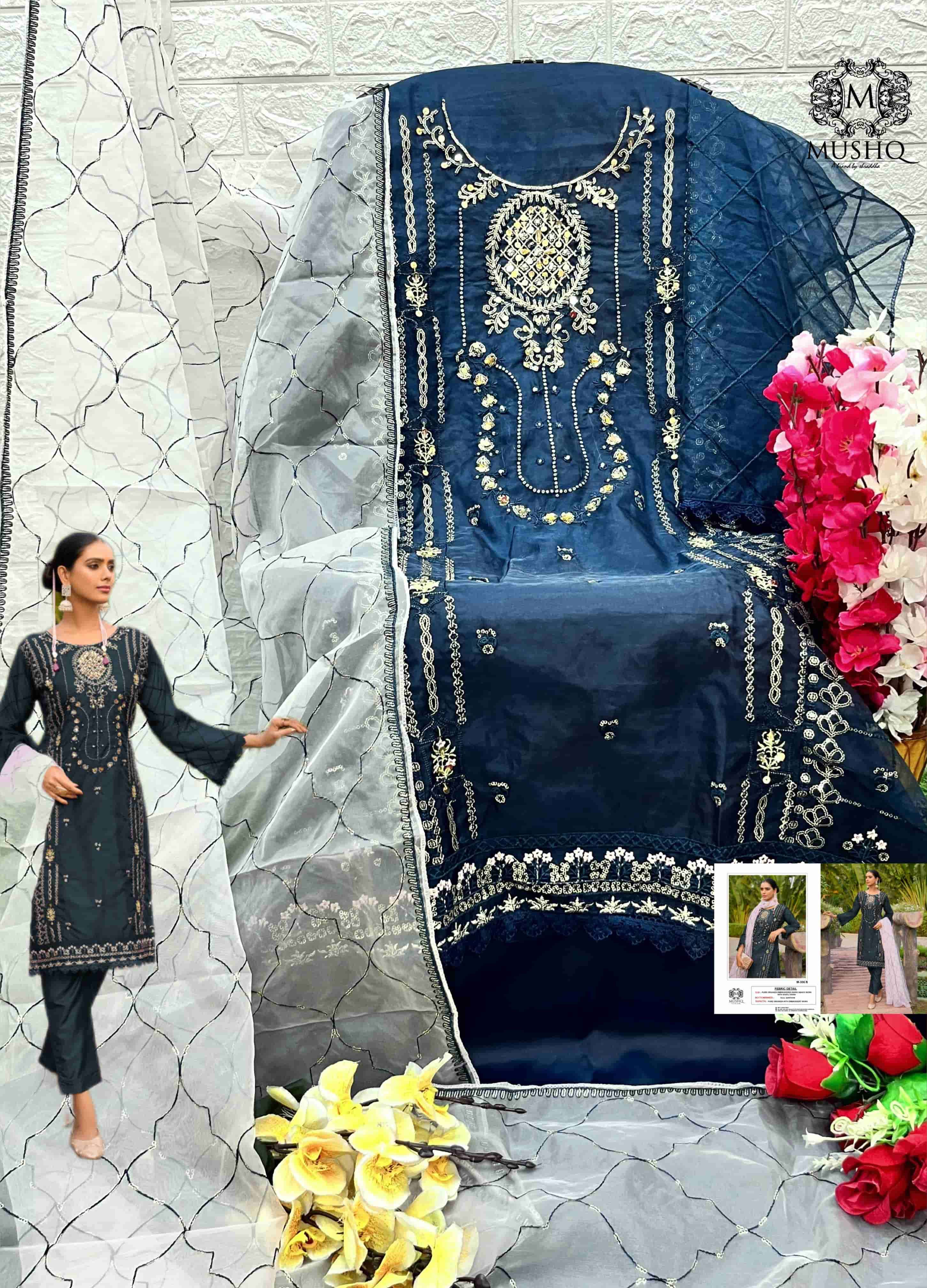 Mushq M 306 Colors Pakistani Designer Style Festive Wear Salwar Suit view 10