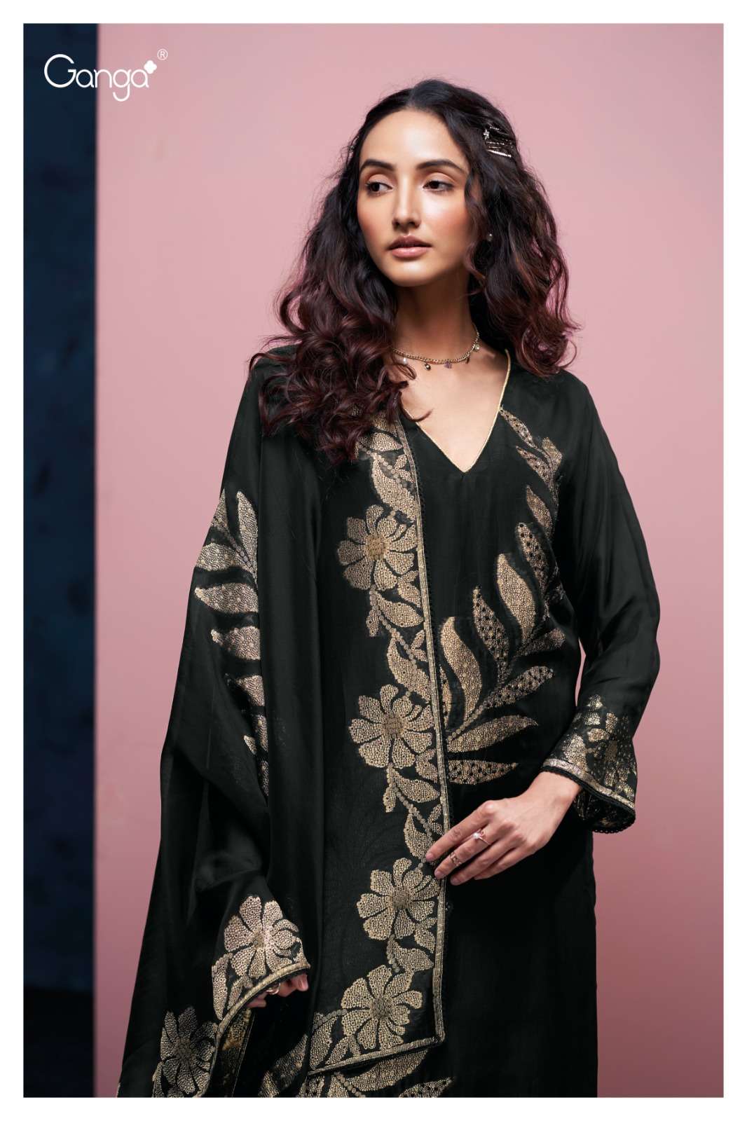 Ganga Fashion Rachel 3920 Latest Style Bemberg Silk Suit Collection view 3