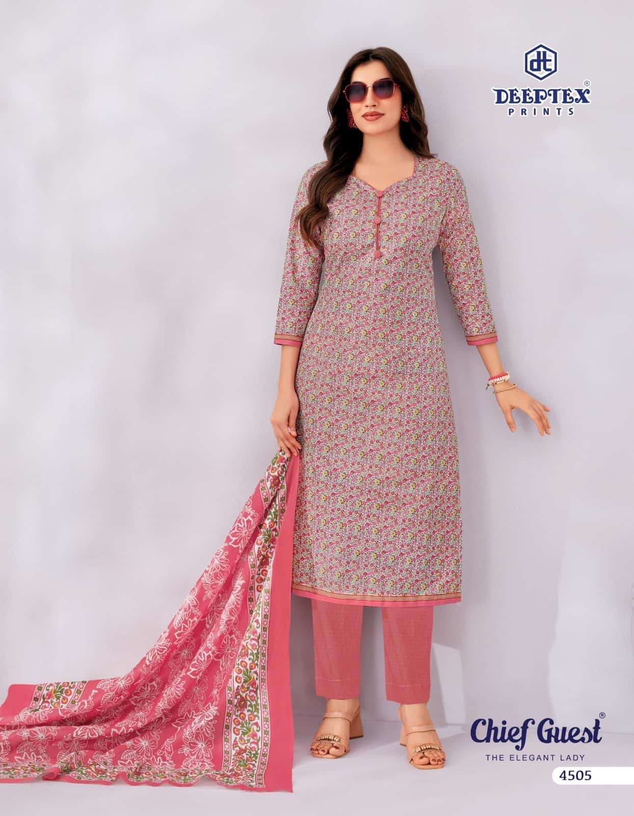 Deeptex Chief Guest Vol 45 Unstitch Cotton Salwar Suit view 9
