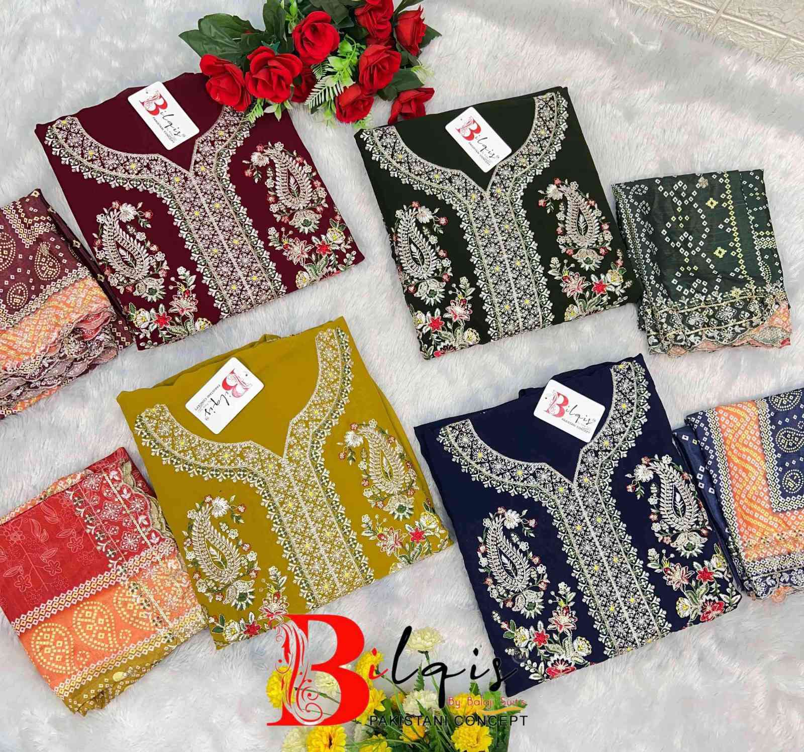 Bilqis B 17 Colors Latest New Designs Pakistani Suit Wholesalers view 3