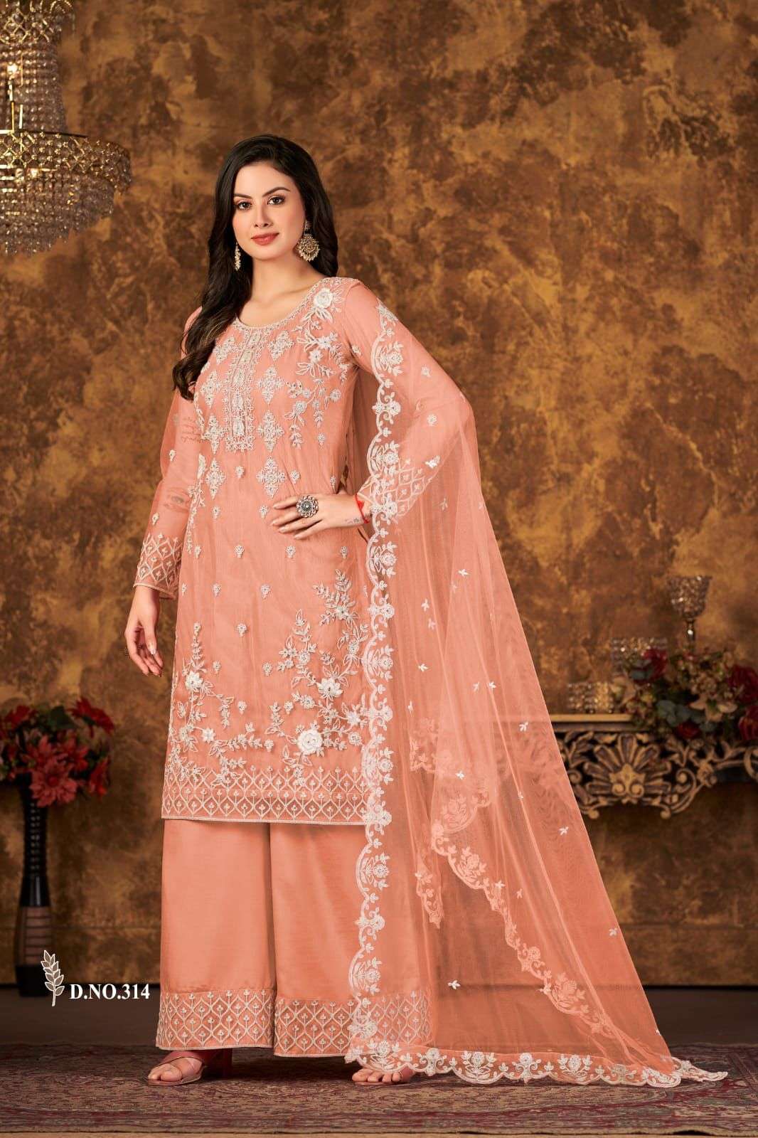 Aanaya Vaani Vol 31 Designer Palazzo Style Net Salwar Suit view 2