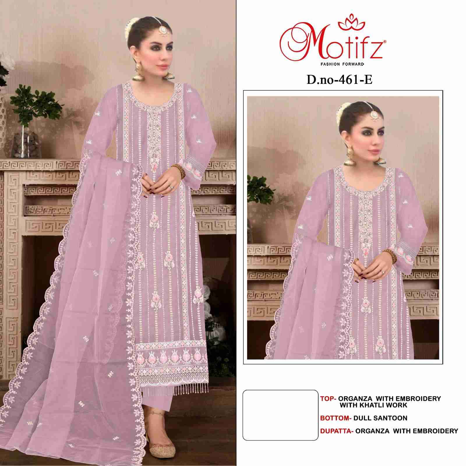 Motifz 461 Organza Straight Pakistani Suit view 3