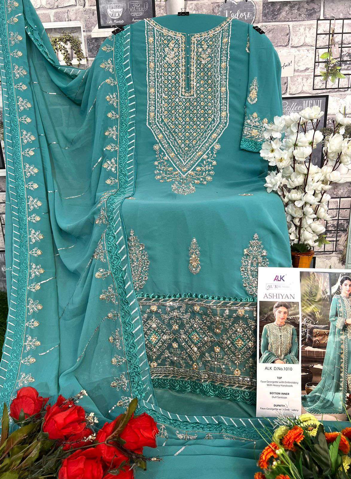 Al Khushbu Pakistani Georgette Designer Suit view 2