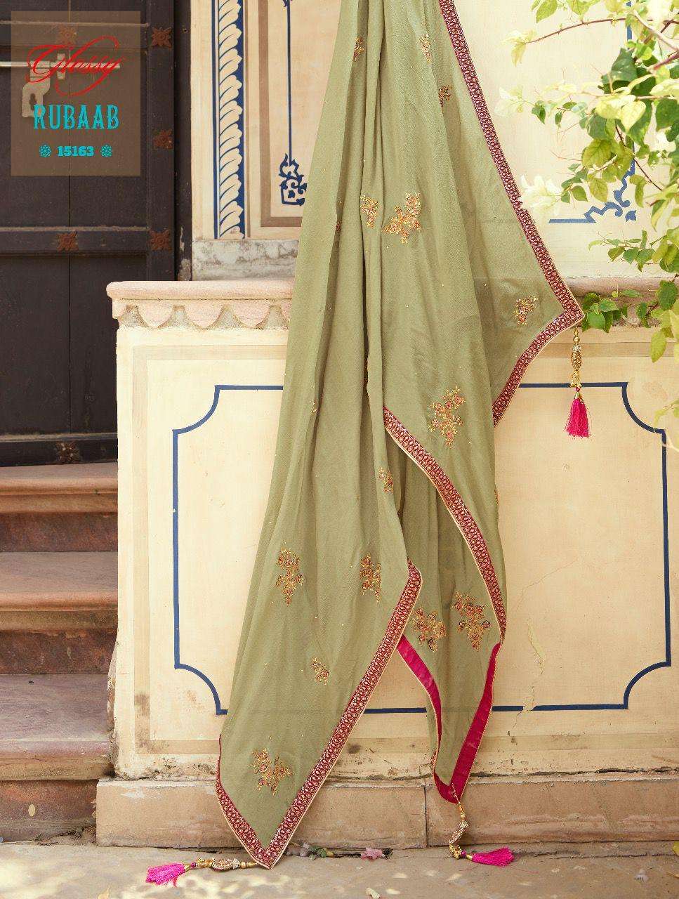 Glossy Rubaab Lehenga Style Salwar Kameez view 6