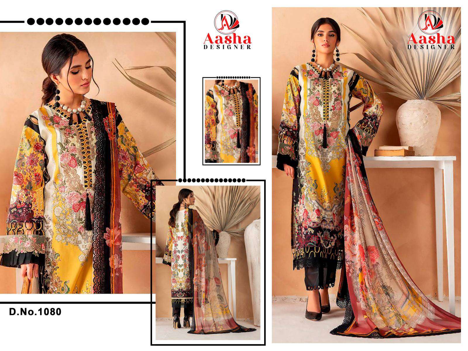Aasha Designer 1080 Hit Designs Exclusive Cotton Pakistani Suit view 6