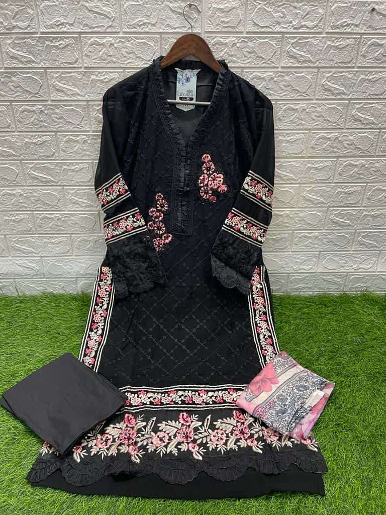 Laxuria 1281 Embroidered Georgette Suit Set view 5