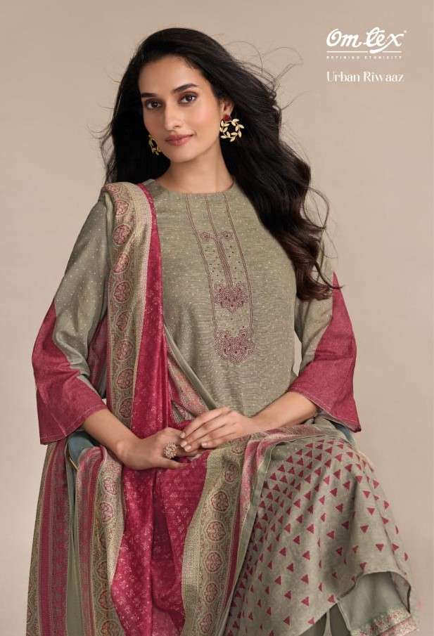 Omtex Urban Riwaaz Digital Printed Linen Cotton Suit New Designs view 2