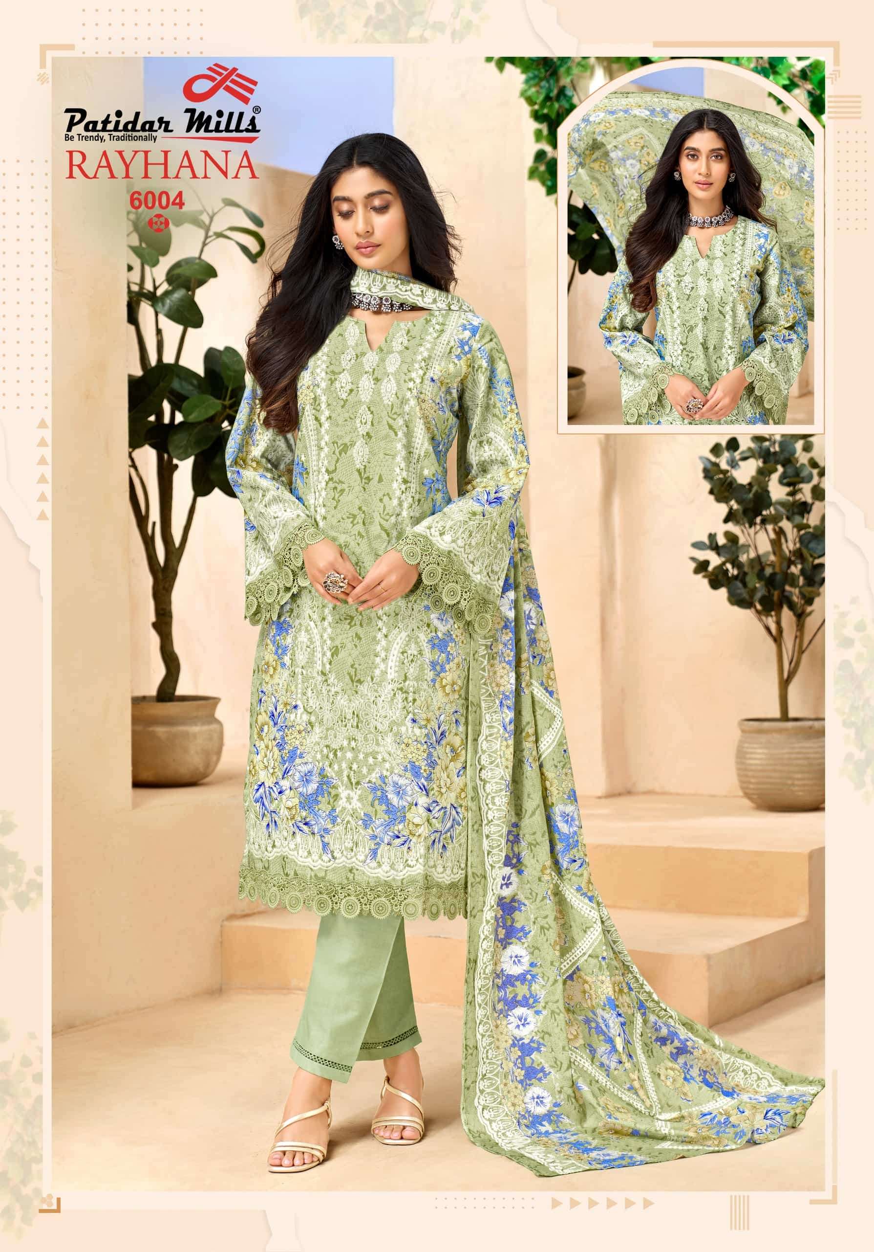 Patidar Mills Rayhana Vol 2 Fancy Cotton Dress Material Catalog view 9