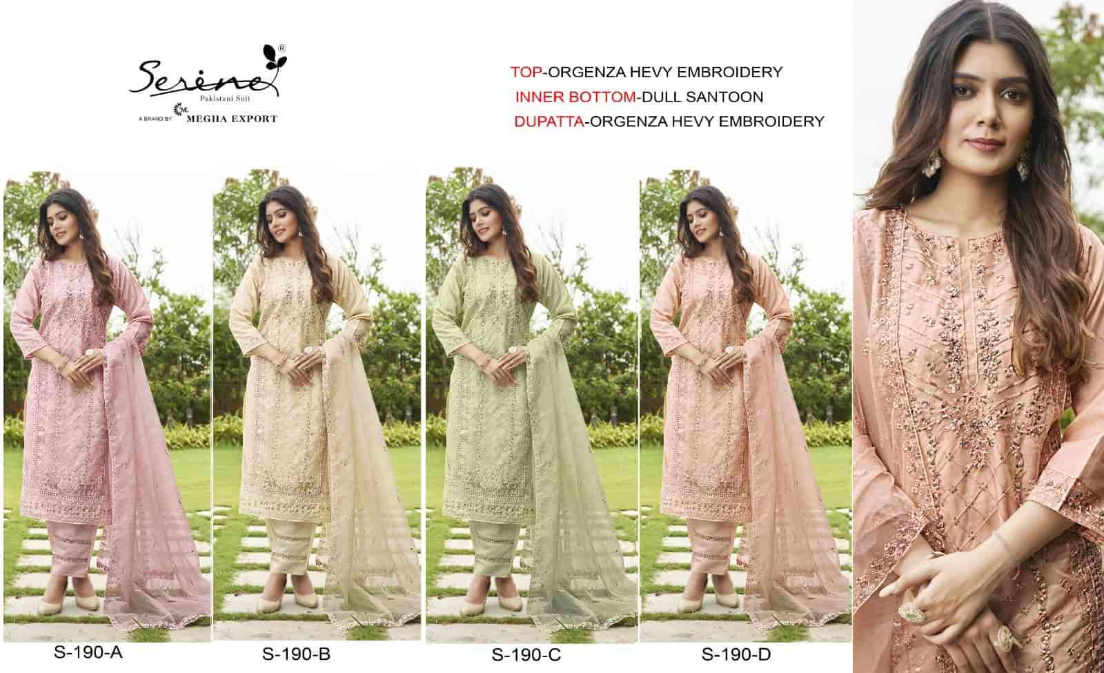 Serine S 190 Colors Pakistani Party Wear Style Latest Designer Salwar Suit Wholesalers view 5