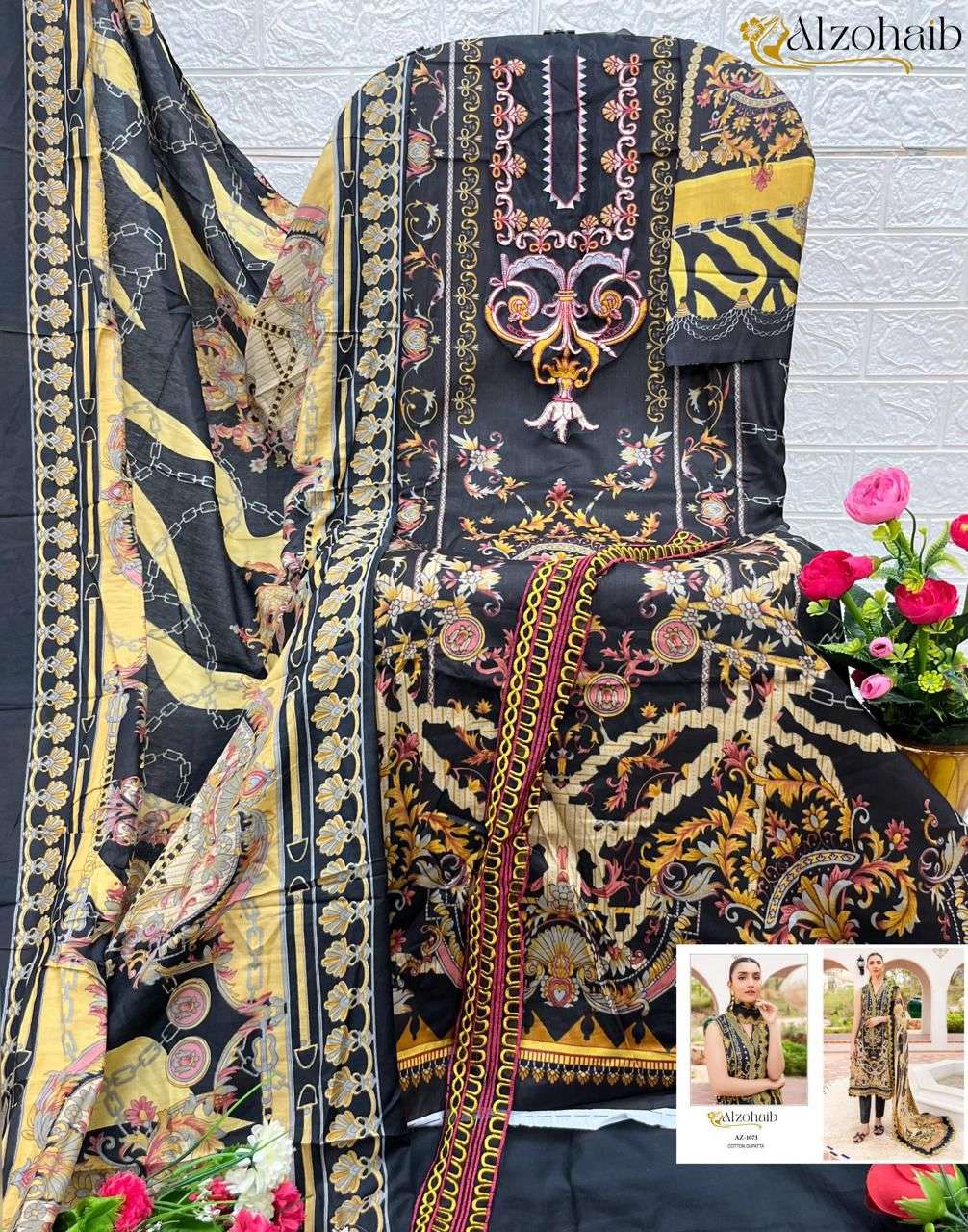 Alzohaib Queen Court Vol 4 Cotton Pakistani Suit view 6