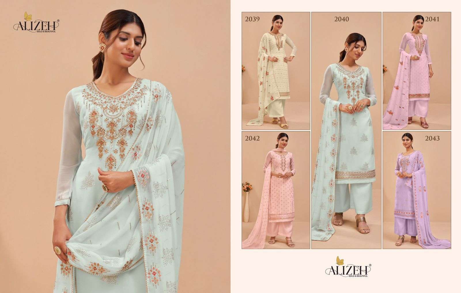 Alizeh Murad Vol 6 Party Wear Straight Suit Catalog Suppllier view 15