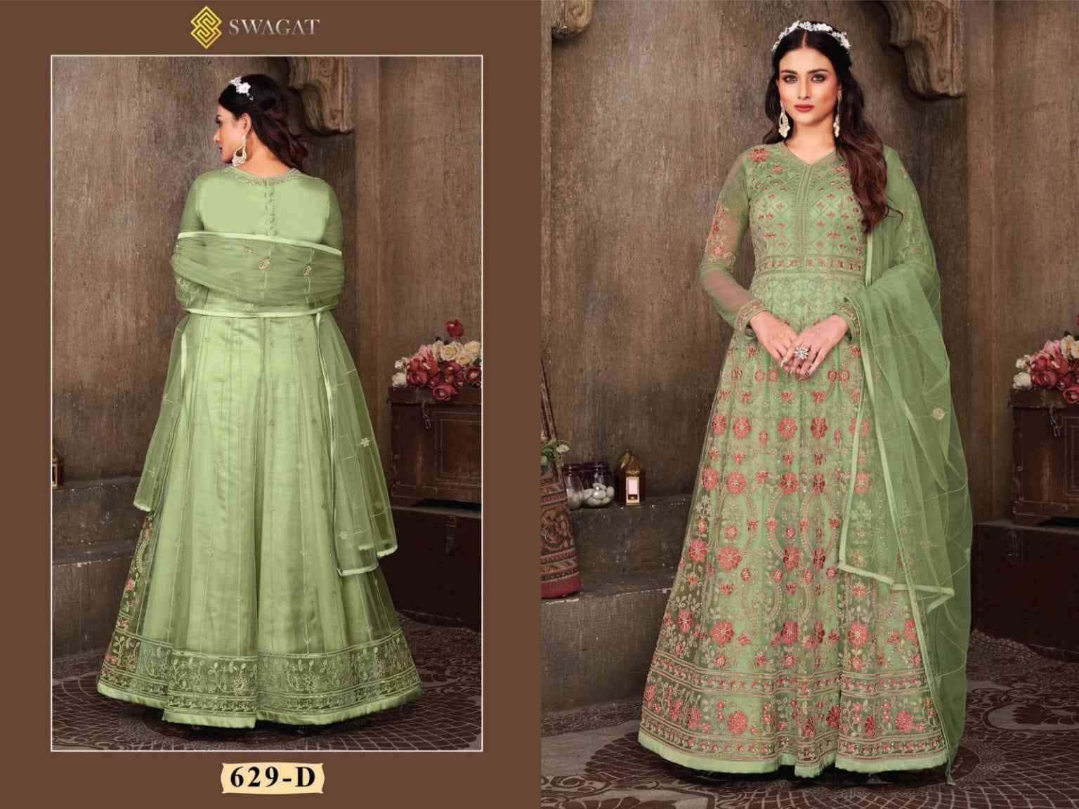 Swagat Voilet 692 Colors Partywear Anarkali Gown Catalog Online view 3