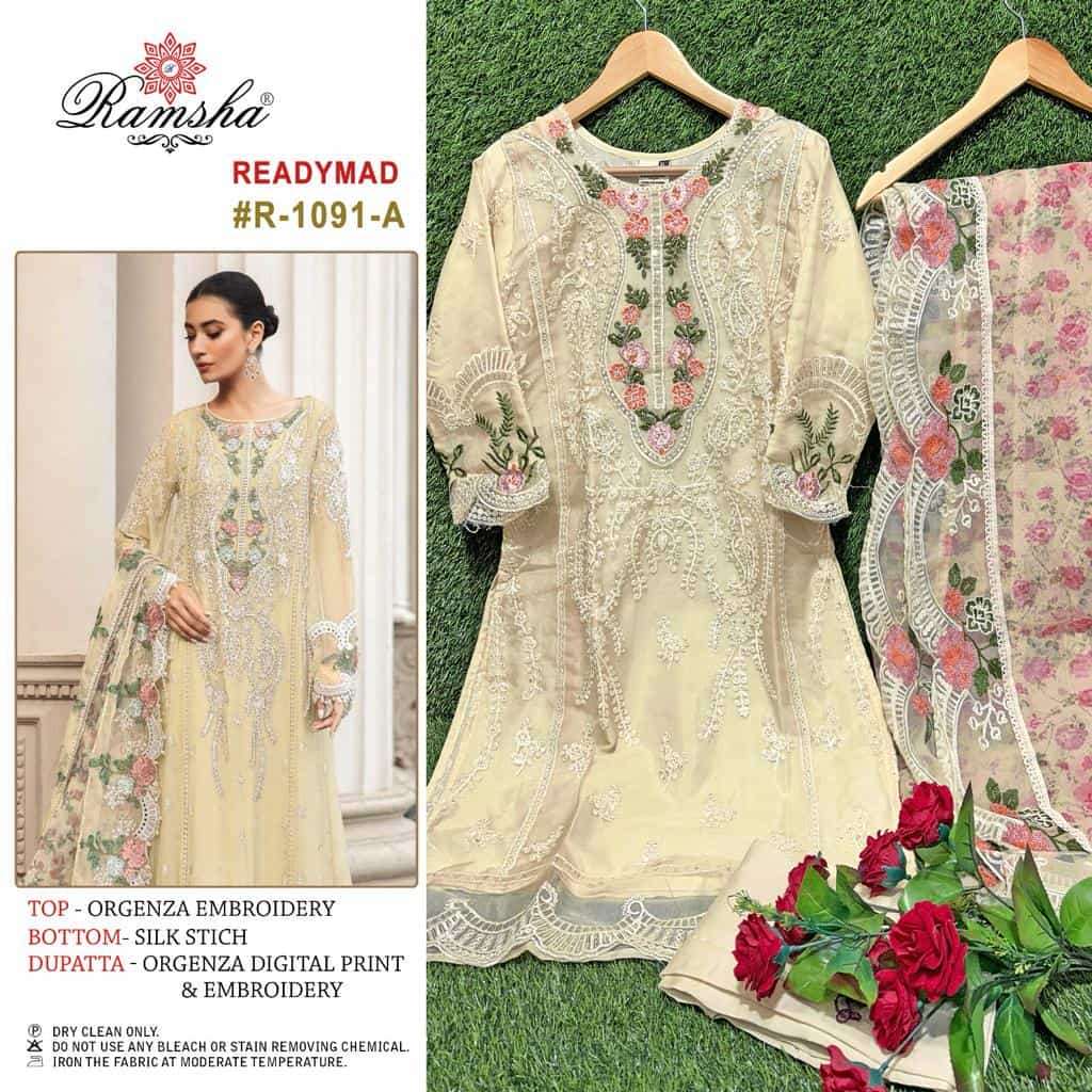 Ramsha R 1091 NX Pakistani Festive Wear Style Designer Readymade Suit Exporter view 5