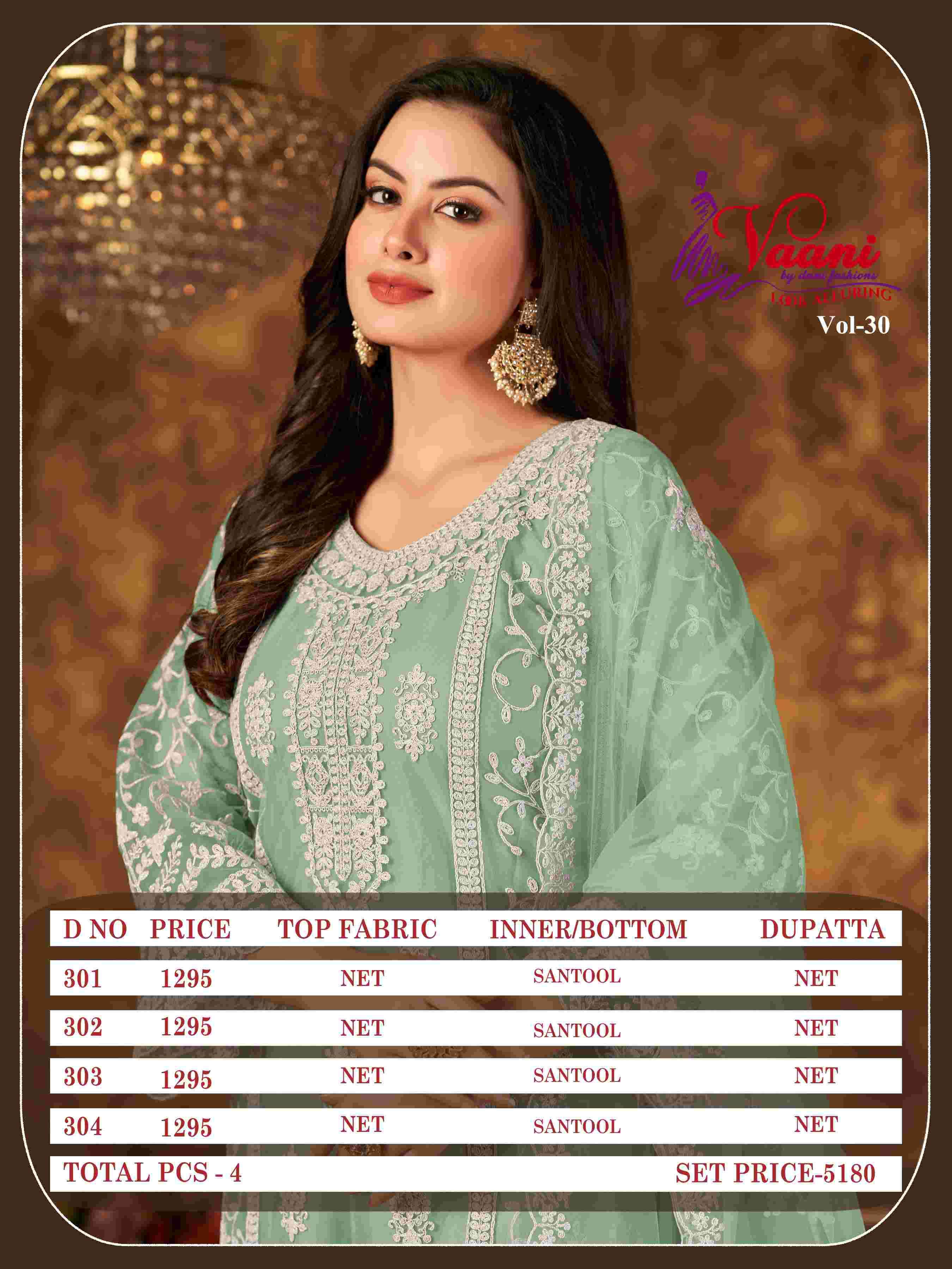 Aanaya Vaani Vol 30 Designer Net Work Festive Wear Dress Exporters view 4