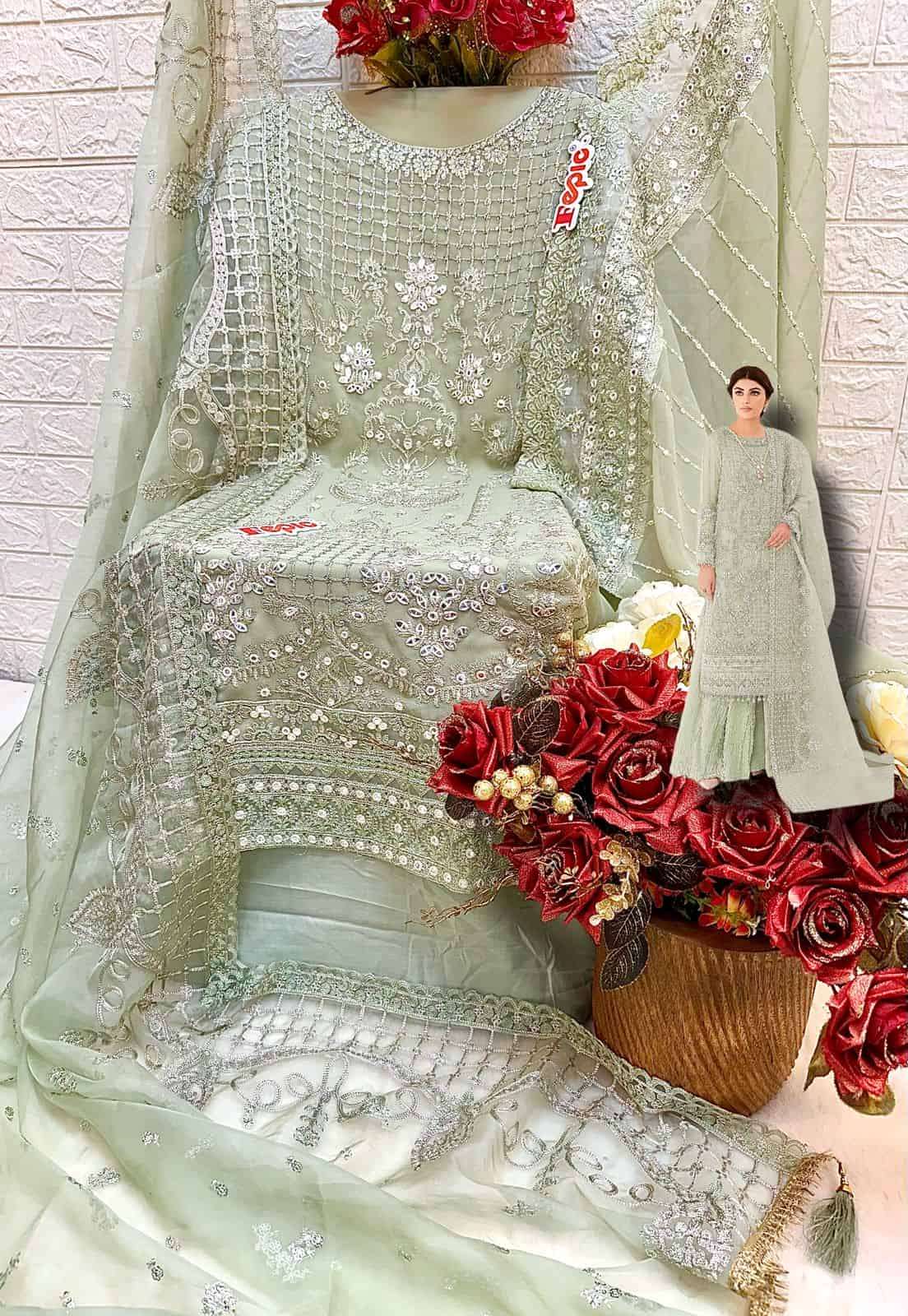 Fepic C 1643 Colors Pakistani Heavy Designer Latest Pakistani Salwar Suit Exporter view 7