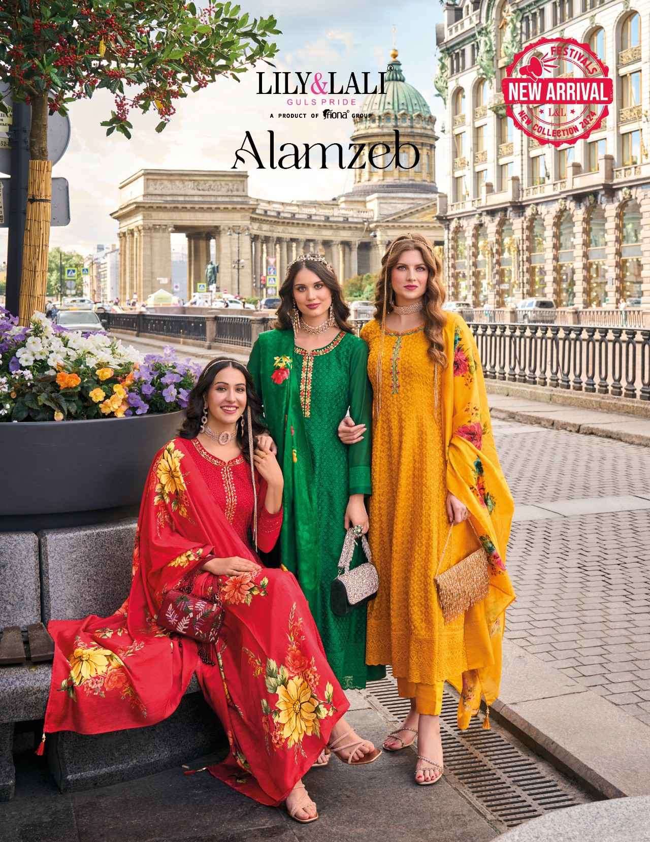 Lily And Lali Alamzeb Anarkali Pattern Premium Design Readymade Suit view 2