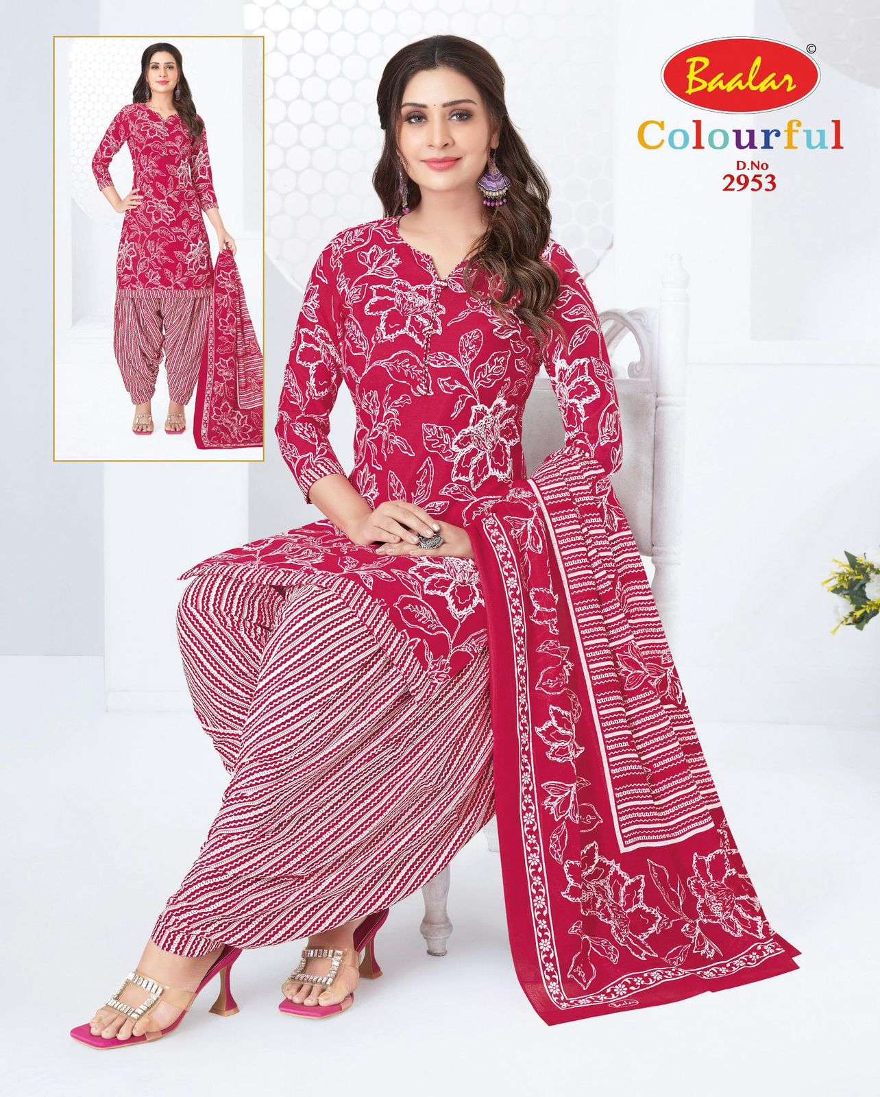 Baalar Colourful Vol 29 Unstitch Pure Cotton Suit view 23