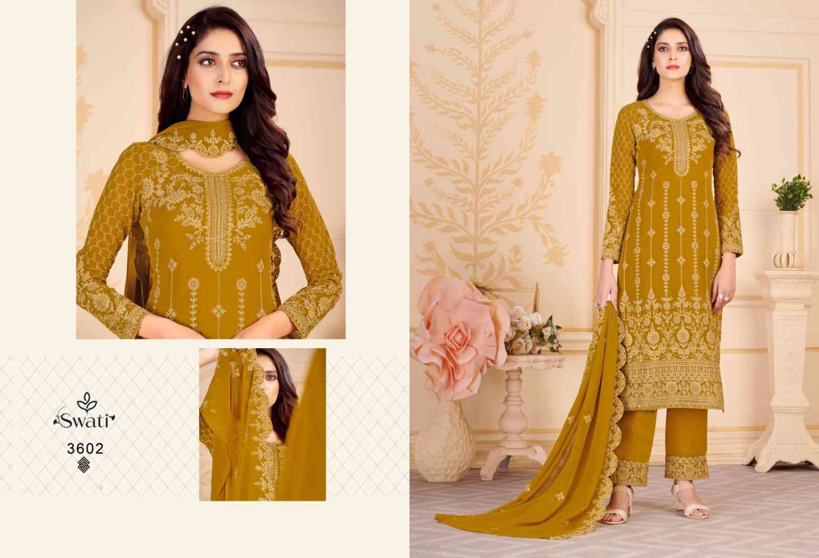 Swagat Swati 3601 To 3607 Designer Straight Suit New Collection view 6