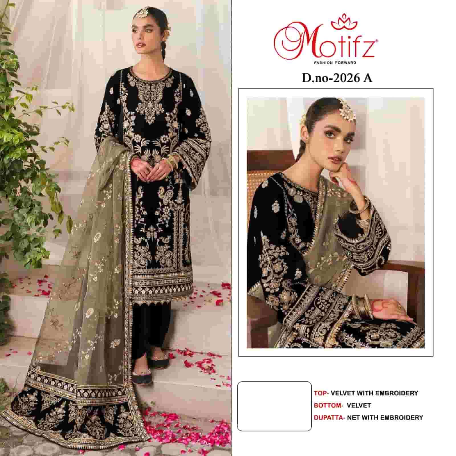Motifz 2026 Colors Exclusive Designer Style Pakistani Velvet Salwar Suit Wholesalers view 2
